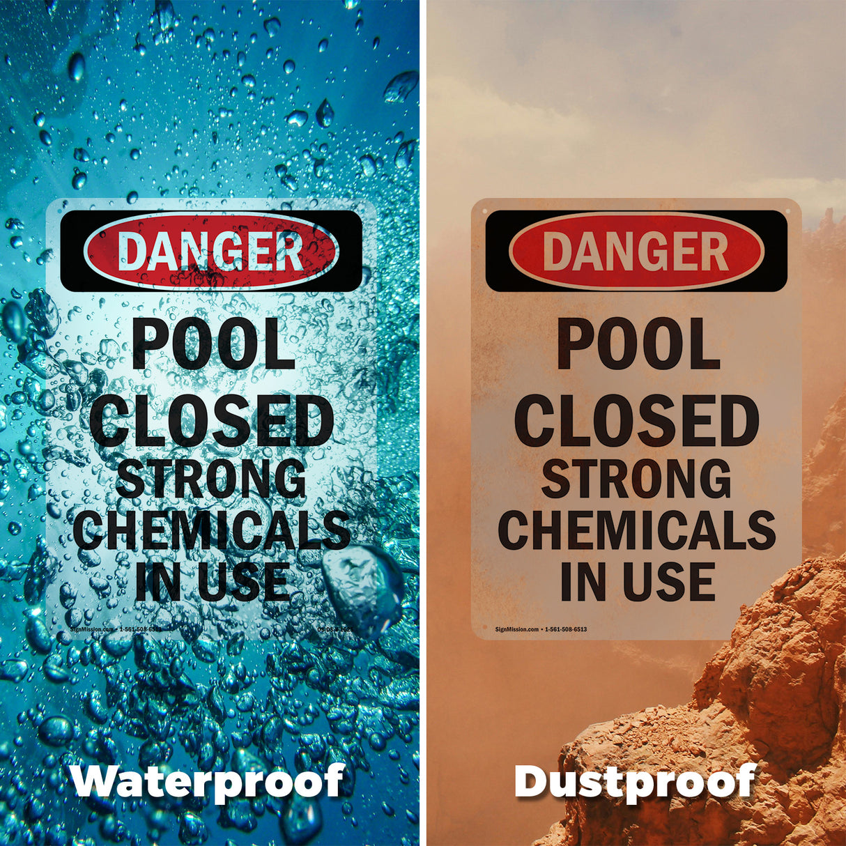 Pool Closed Strong Chemicals In Use