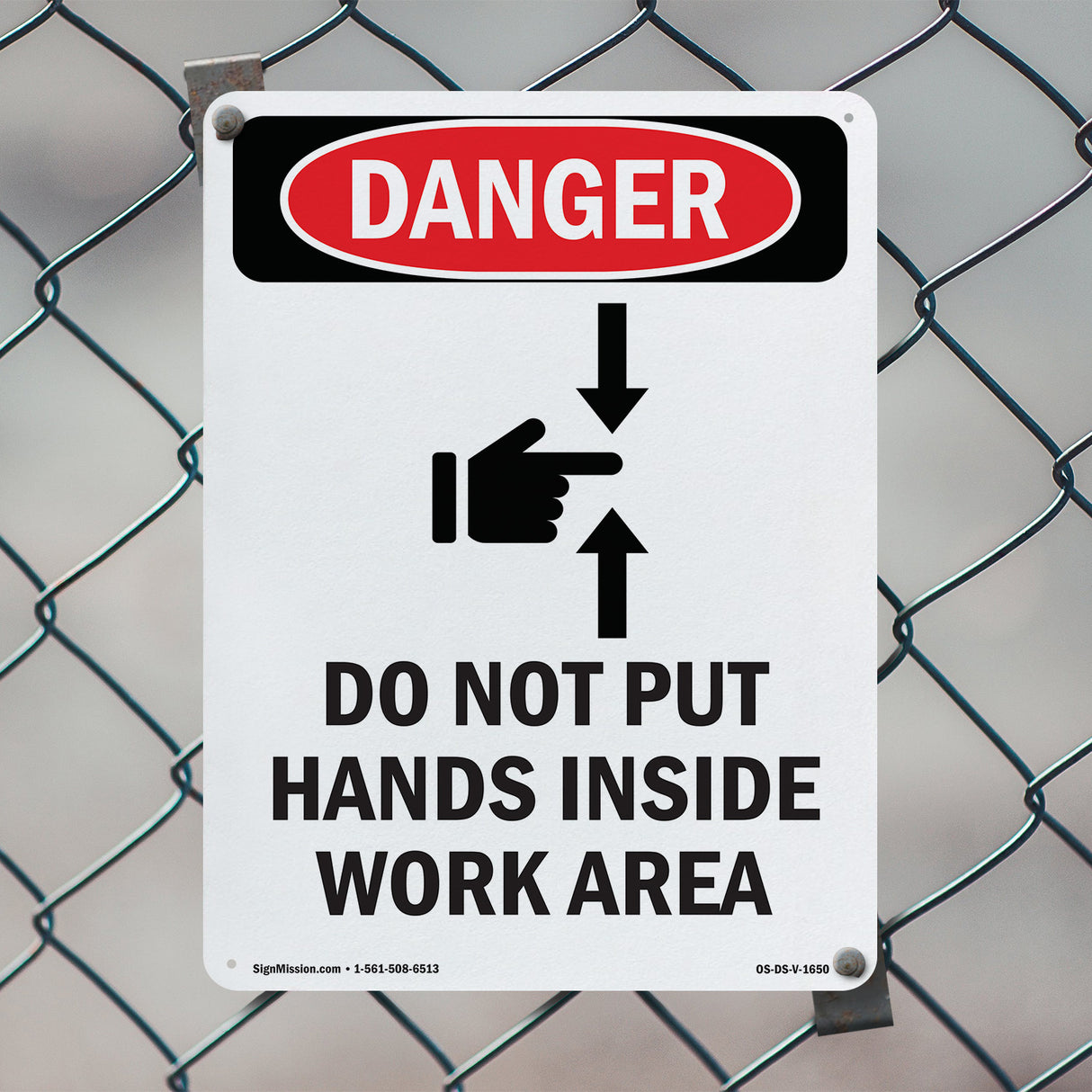 Do Not Put Hands Inside Work Area