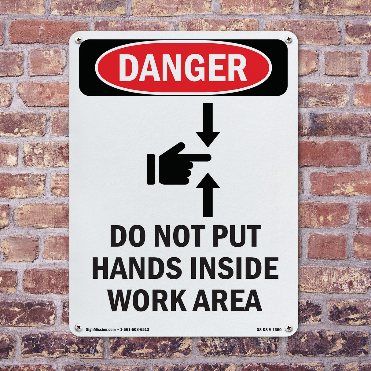 Do Not Put Hands Inside Work Area