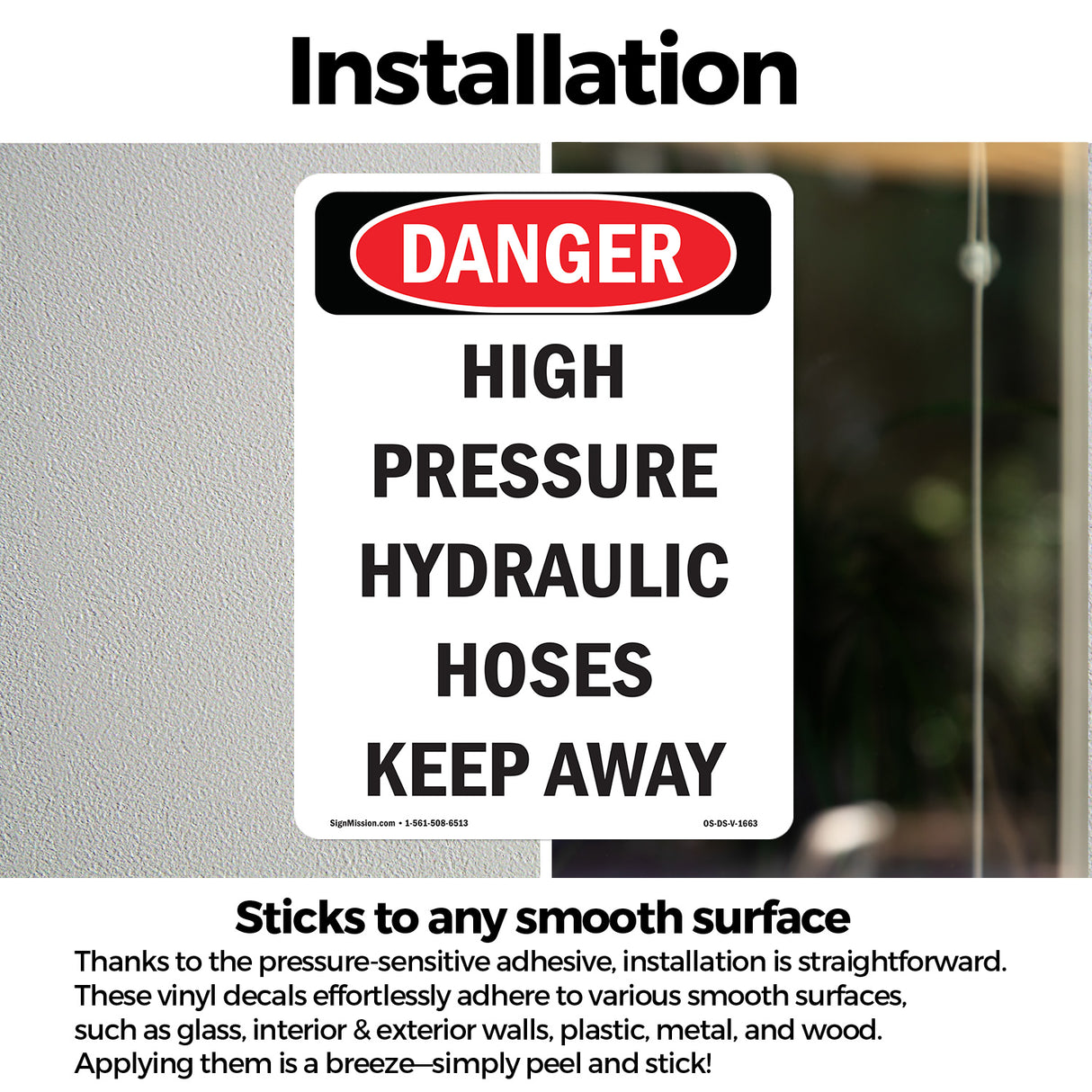 High Pressure Hydraulic Hoses Keep Away