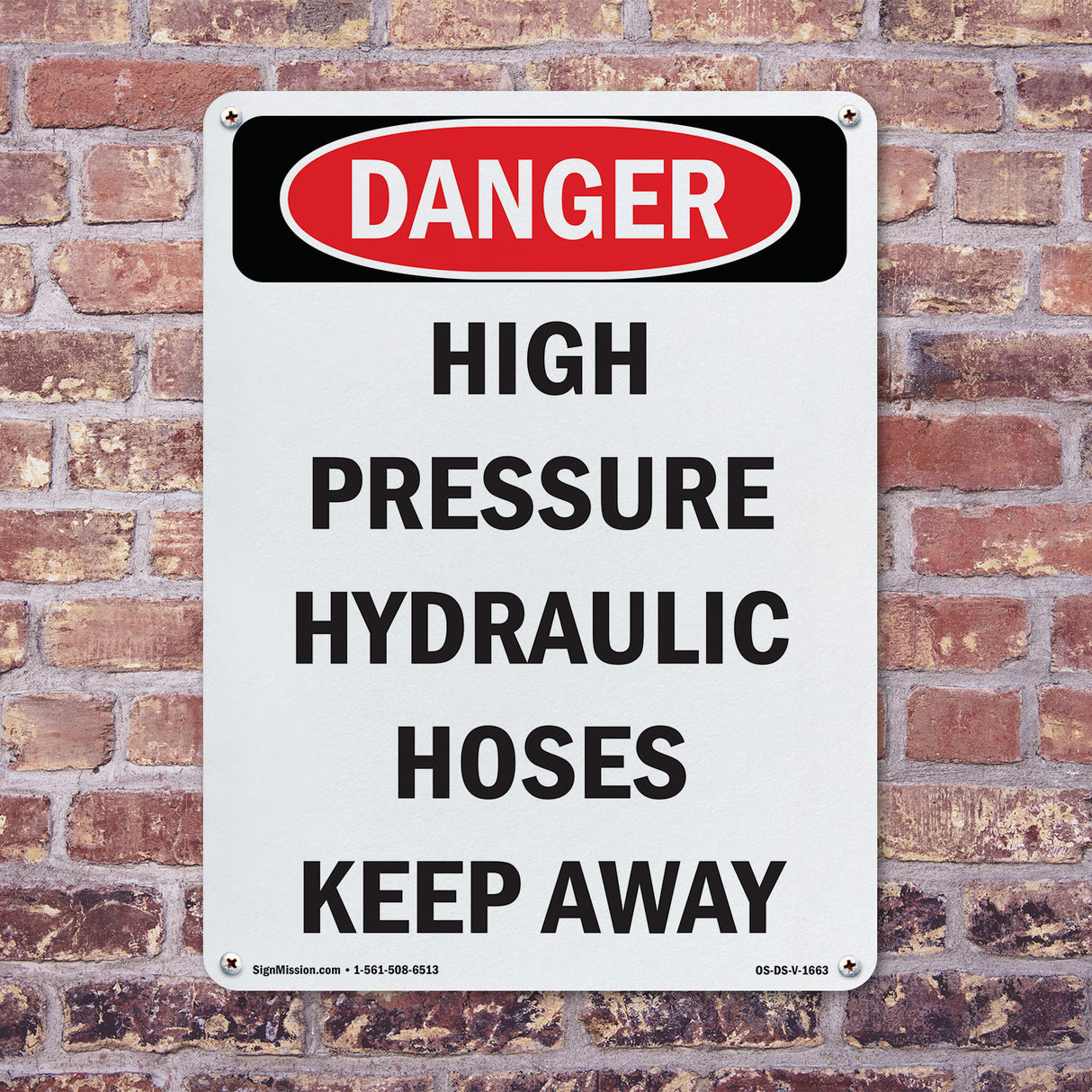High Pressure Hydraulic Hoses Keep Away