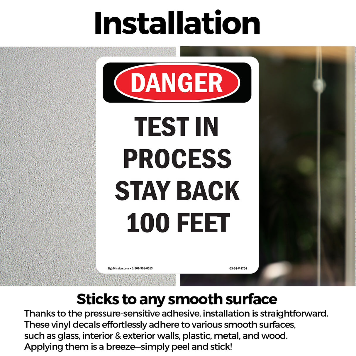 Test In Process Stay Back 100 Feet