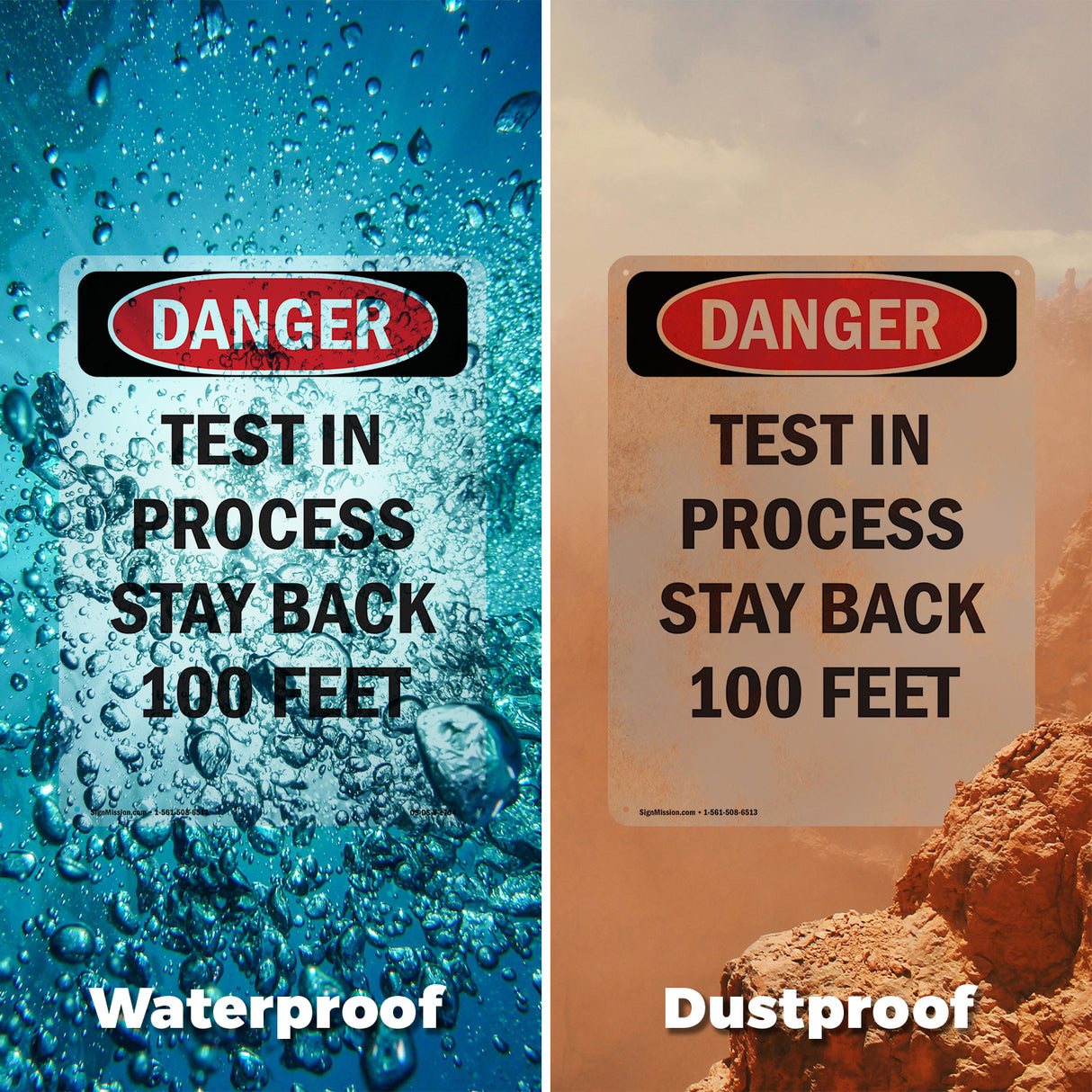 Test In Process Stay Back 100 Feet