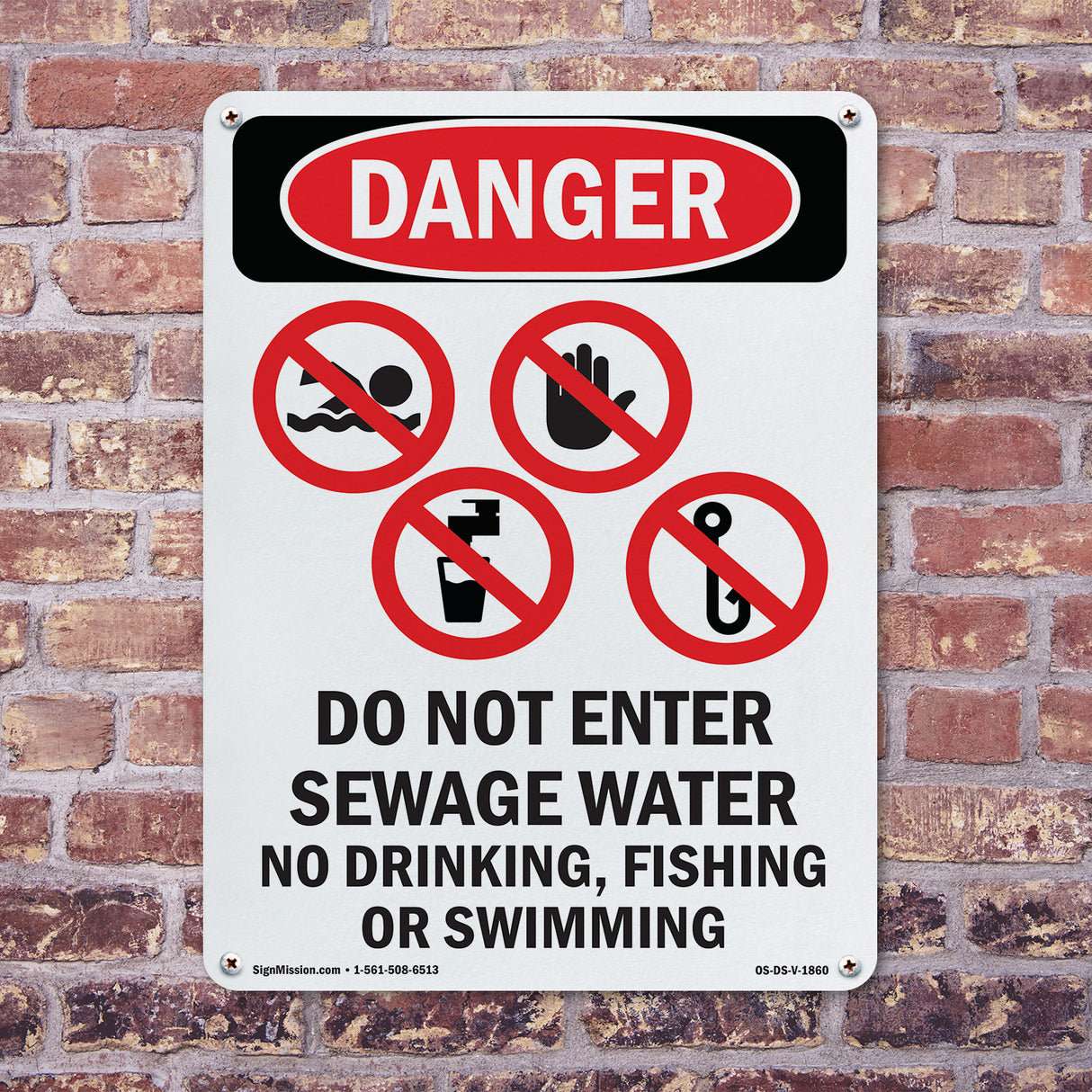 Do Not Enter Sewage Water