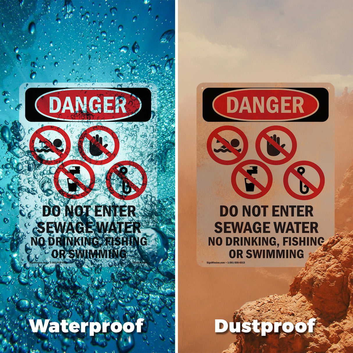Do Not Enter Sewage Water