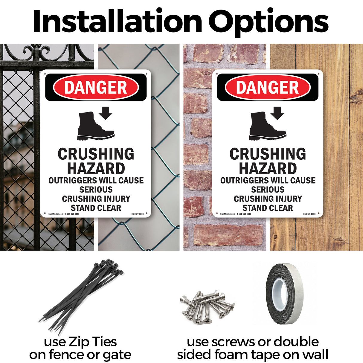 Crushing Hazard Outriggers Stand Clear