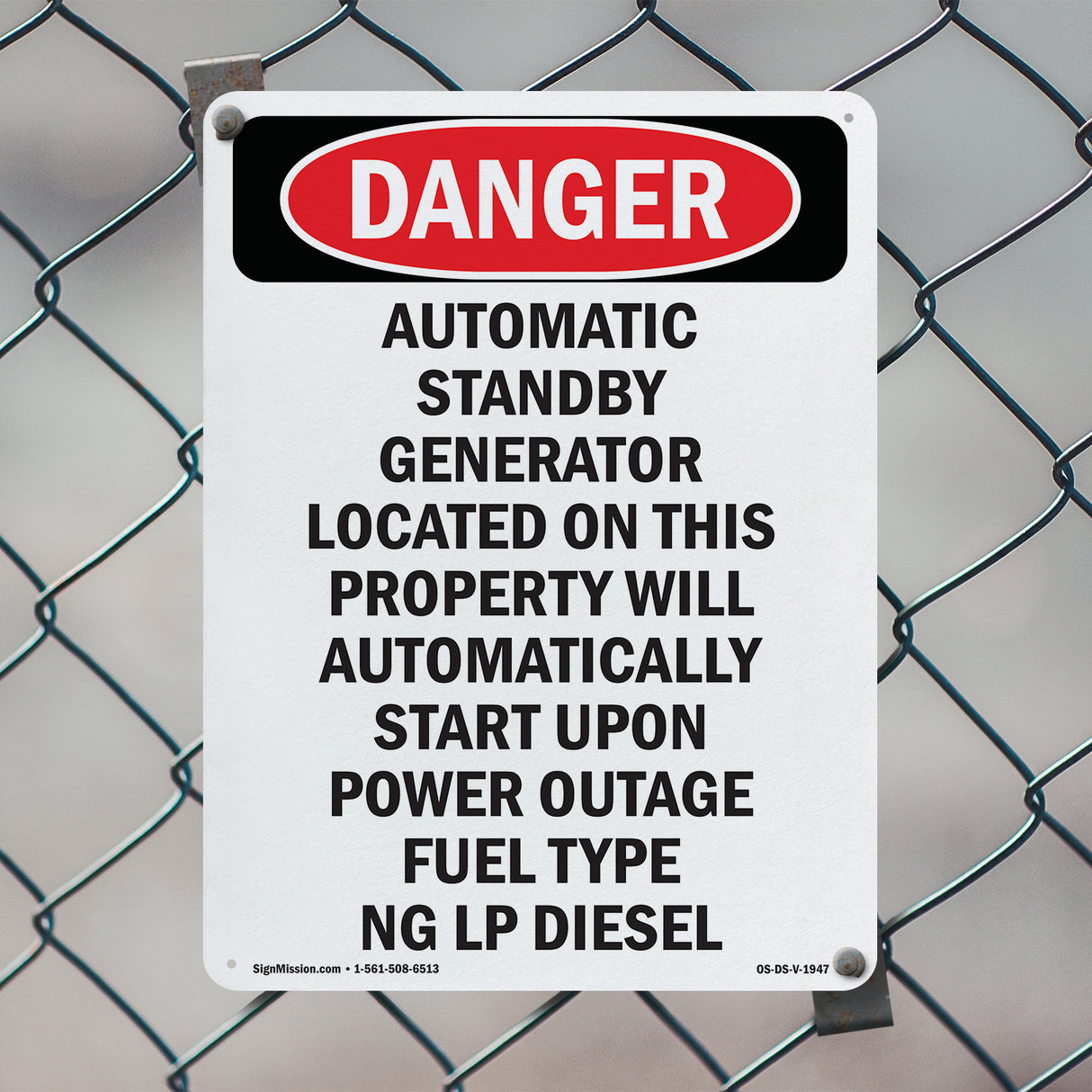 Automatic Standby Generator Located On This