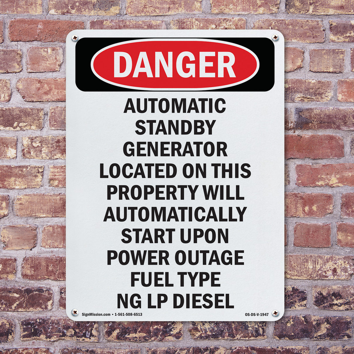 Automatic Standby Generator Located On This