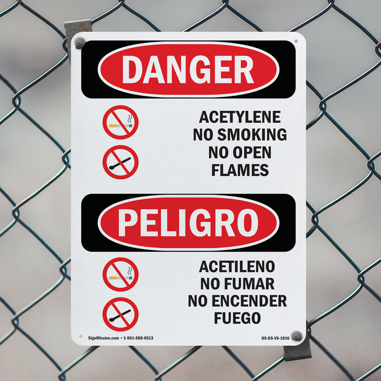 Acetylene No Smoking No Open Flames