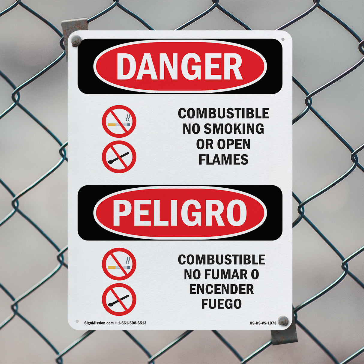 Combustible No Smoking Or Open Flames