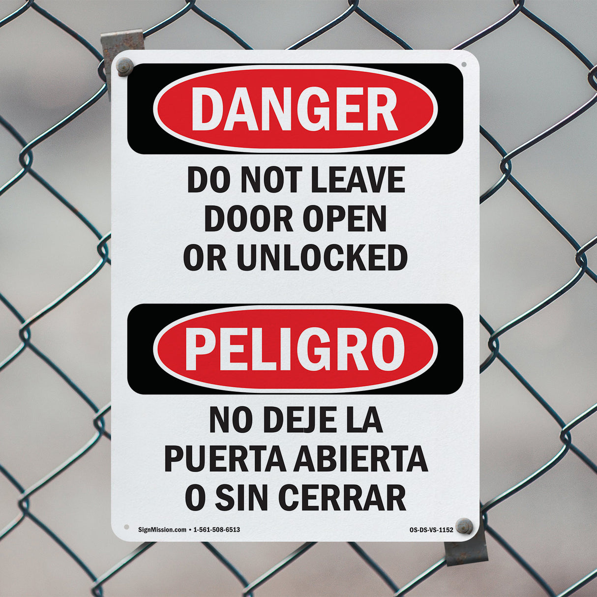 Do Not Leave Door Open Or Unlocked