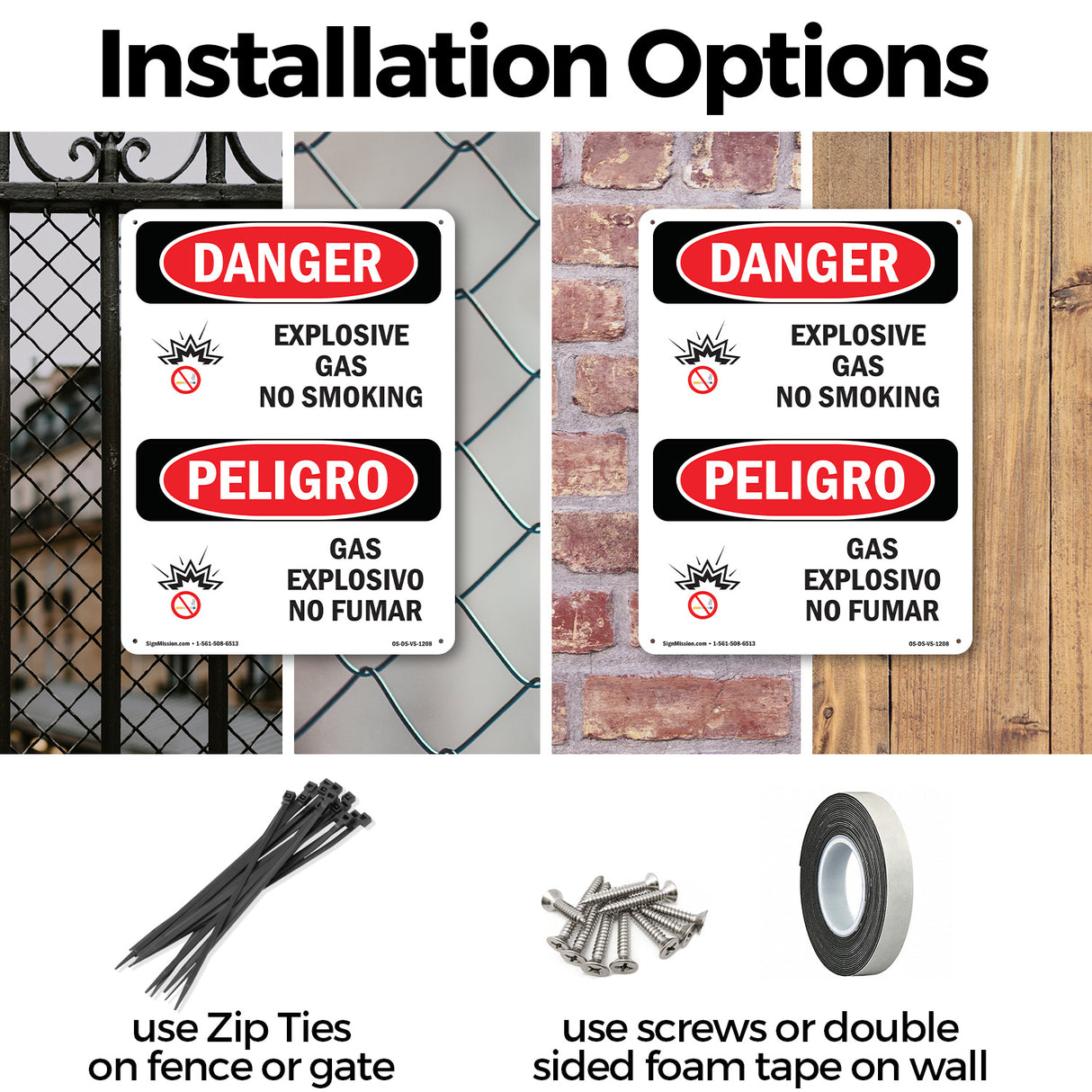 Explosive Gas No Smoking Spanish