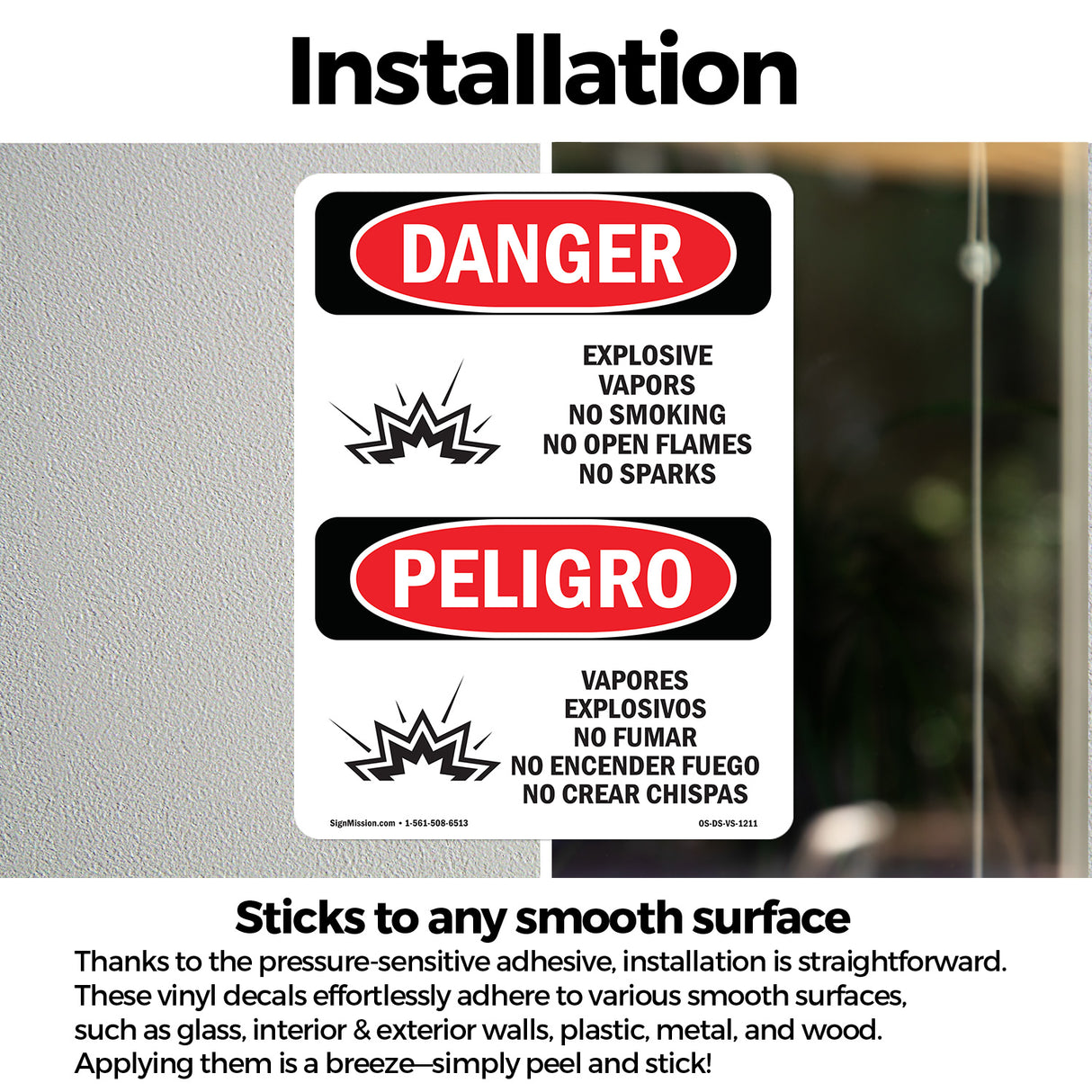 Explosive Vapors No Smoking Open Flames