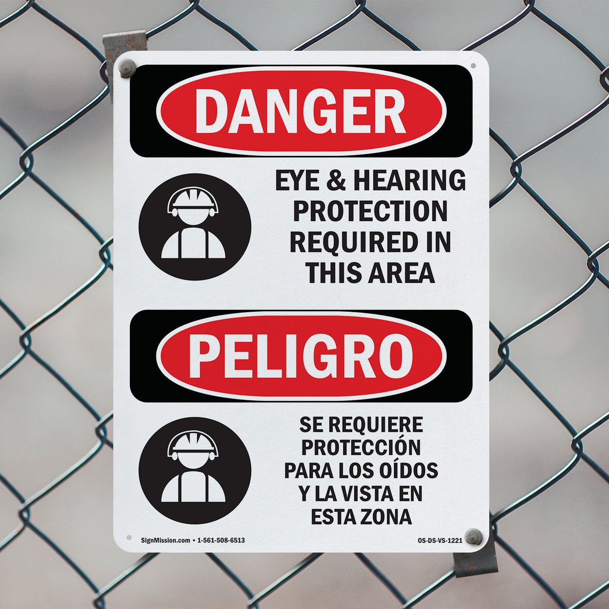 Eye And Hearing Protection Required
