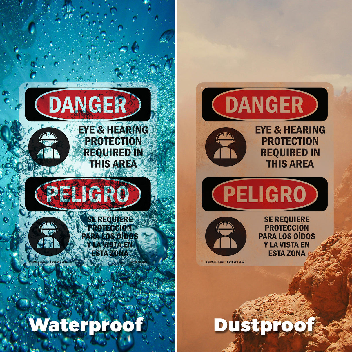 Eye And Hearing Protection Required