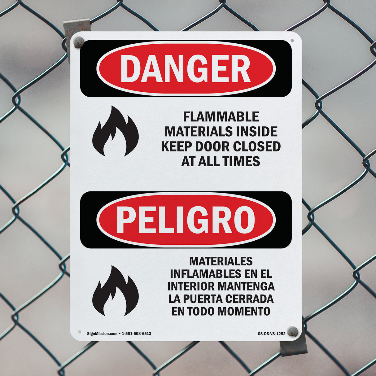 Flammable Materials Door Closed All Times