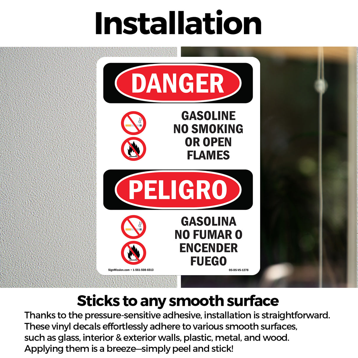 Gasoline No Smoking Or Open Flames