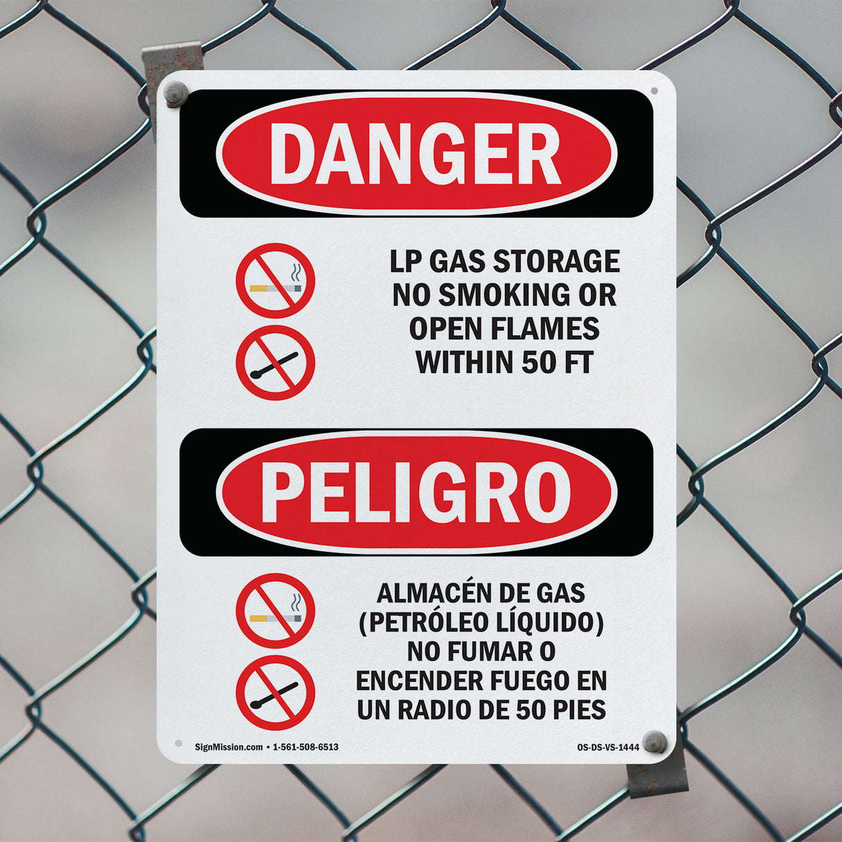 LP Gas Storage No Smoking Open Flames 50 Ft