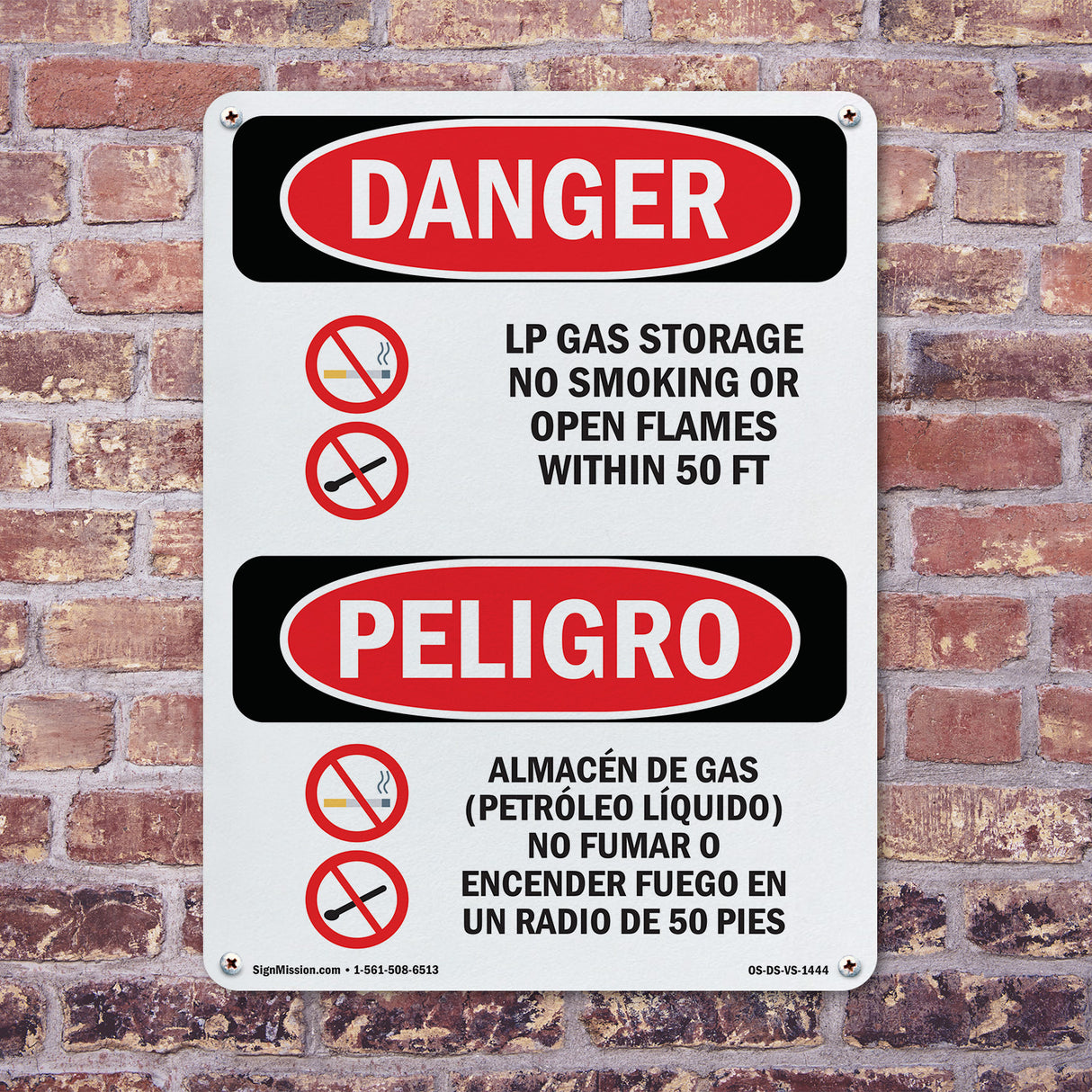 LP Gas Storage No Smoking Open Flames 50 Ft