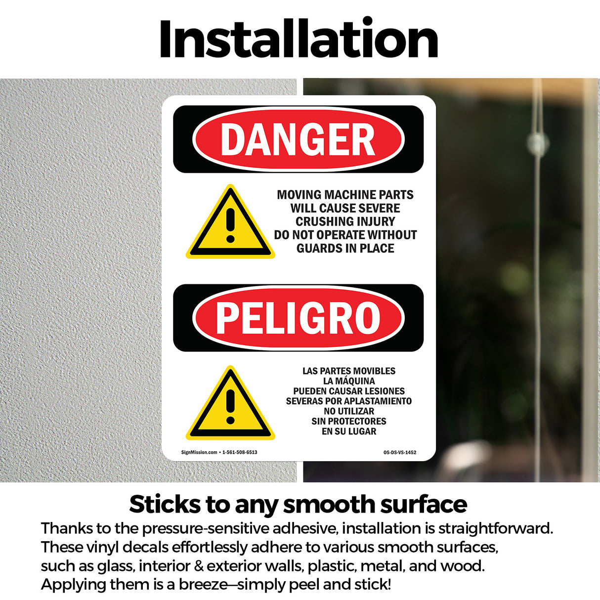 Moving Machine Parts Will Cause Crushing