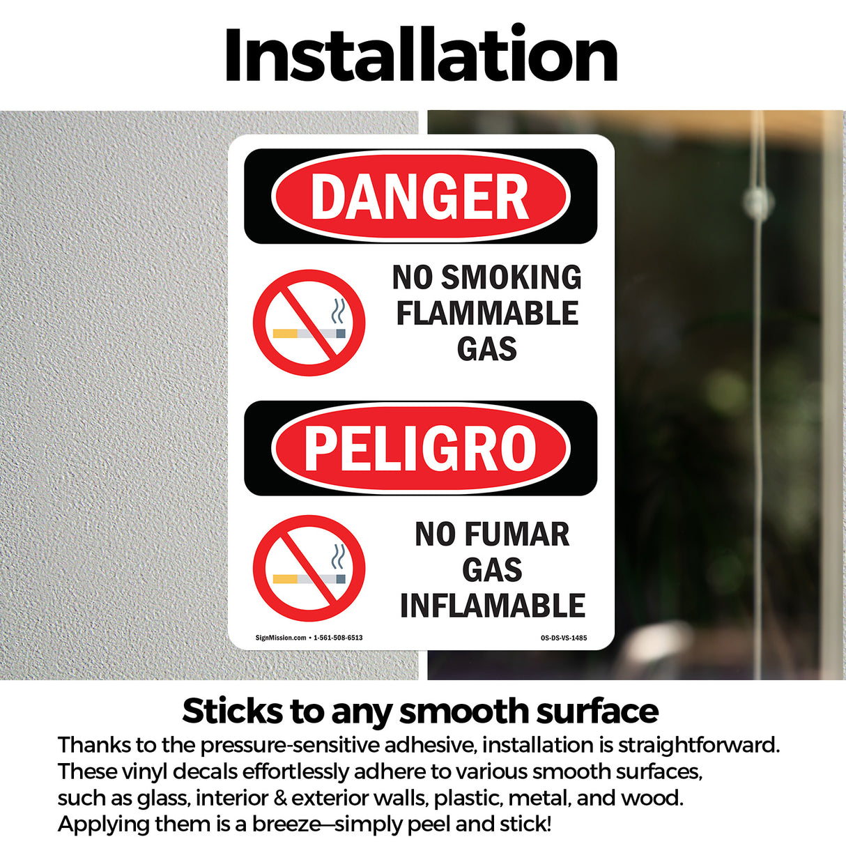 No Smoking Flammable Gas