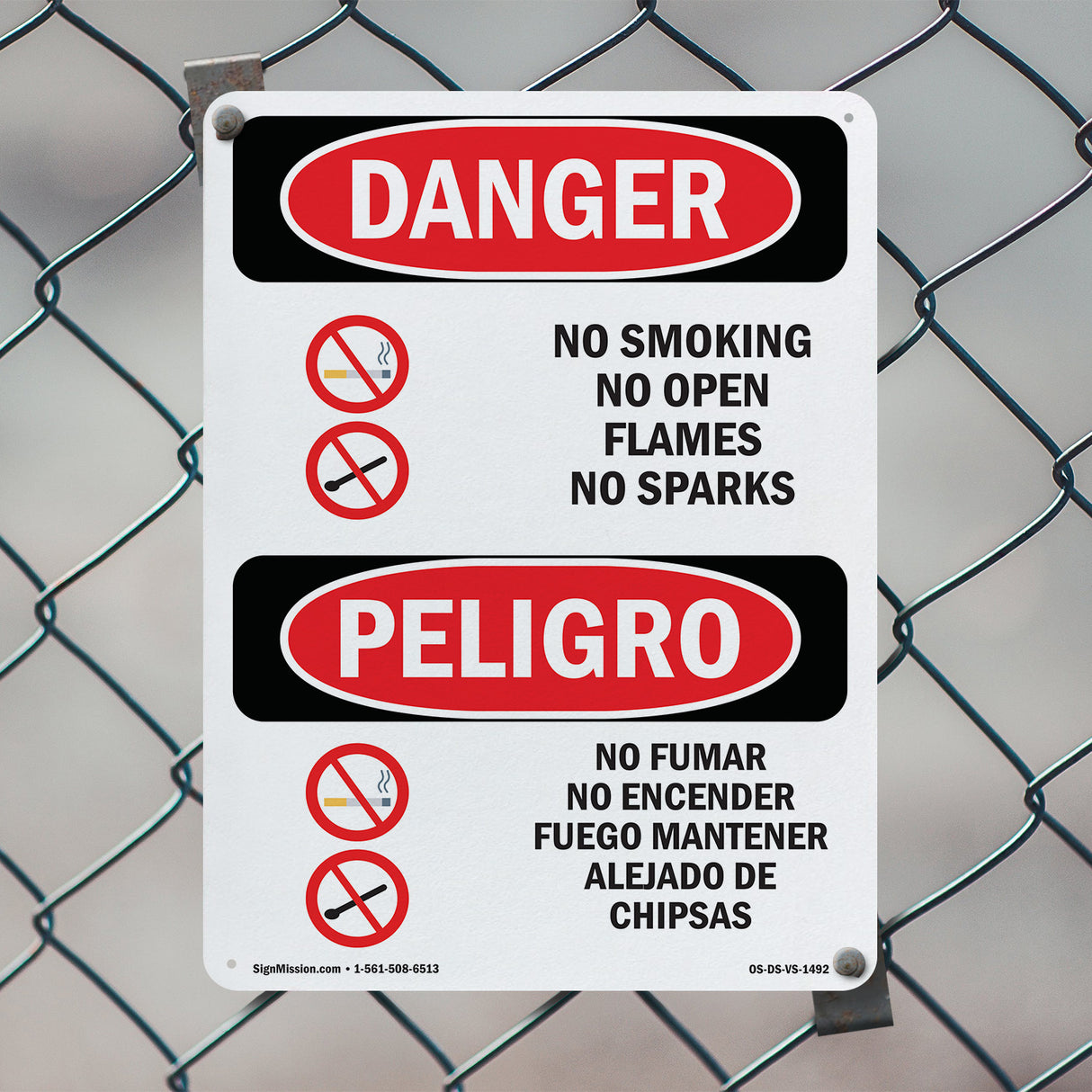 No Smoking No Open Flames No Sparks