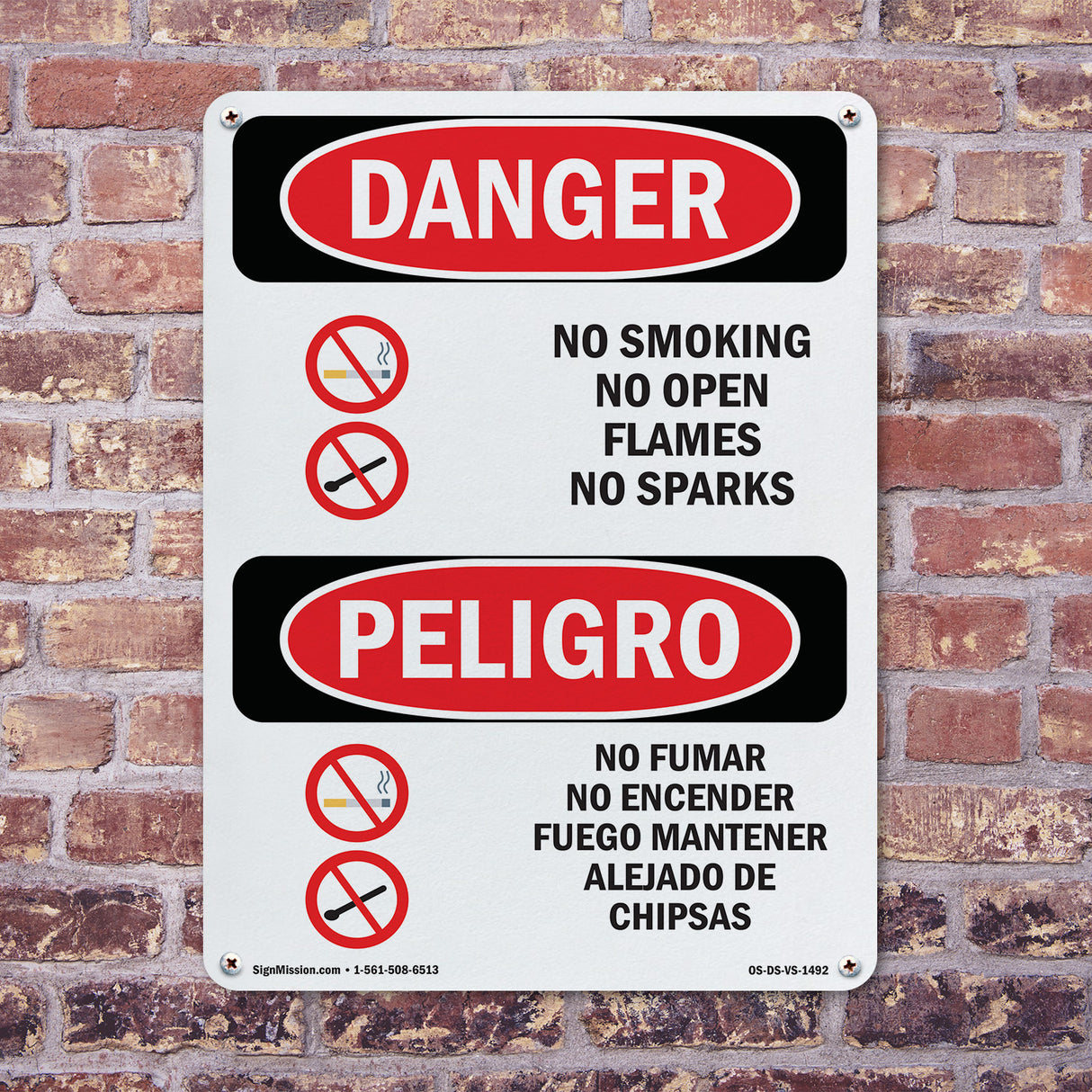 No Smoking No Open Flames No Sparks