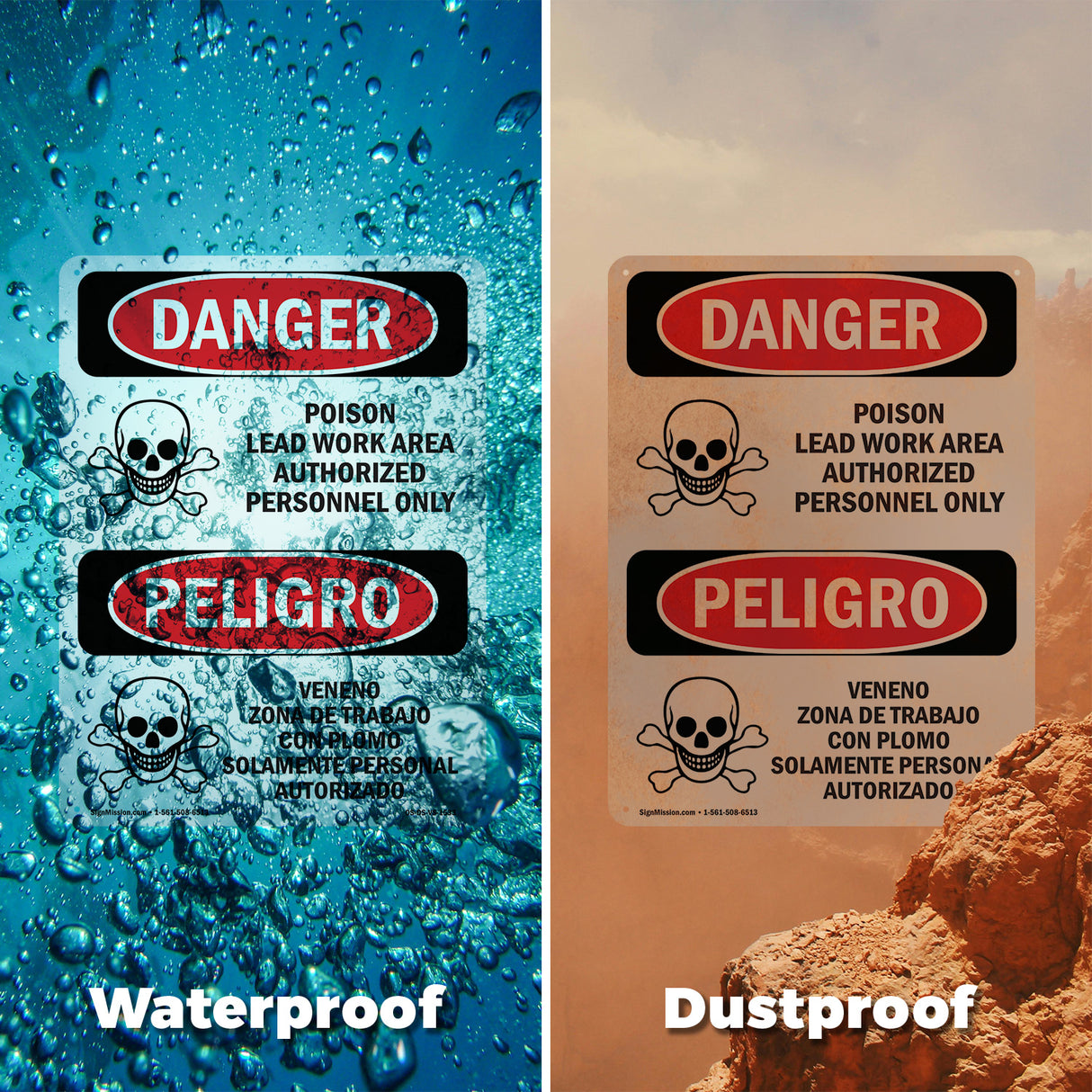 Poison Lead Work Area Authorized Only