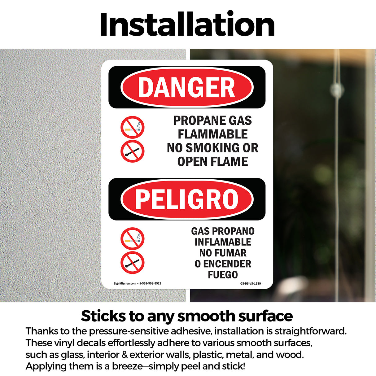 Propane Gas Flammable No Smoking