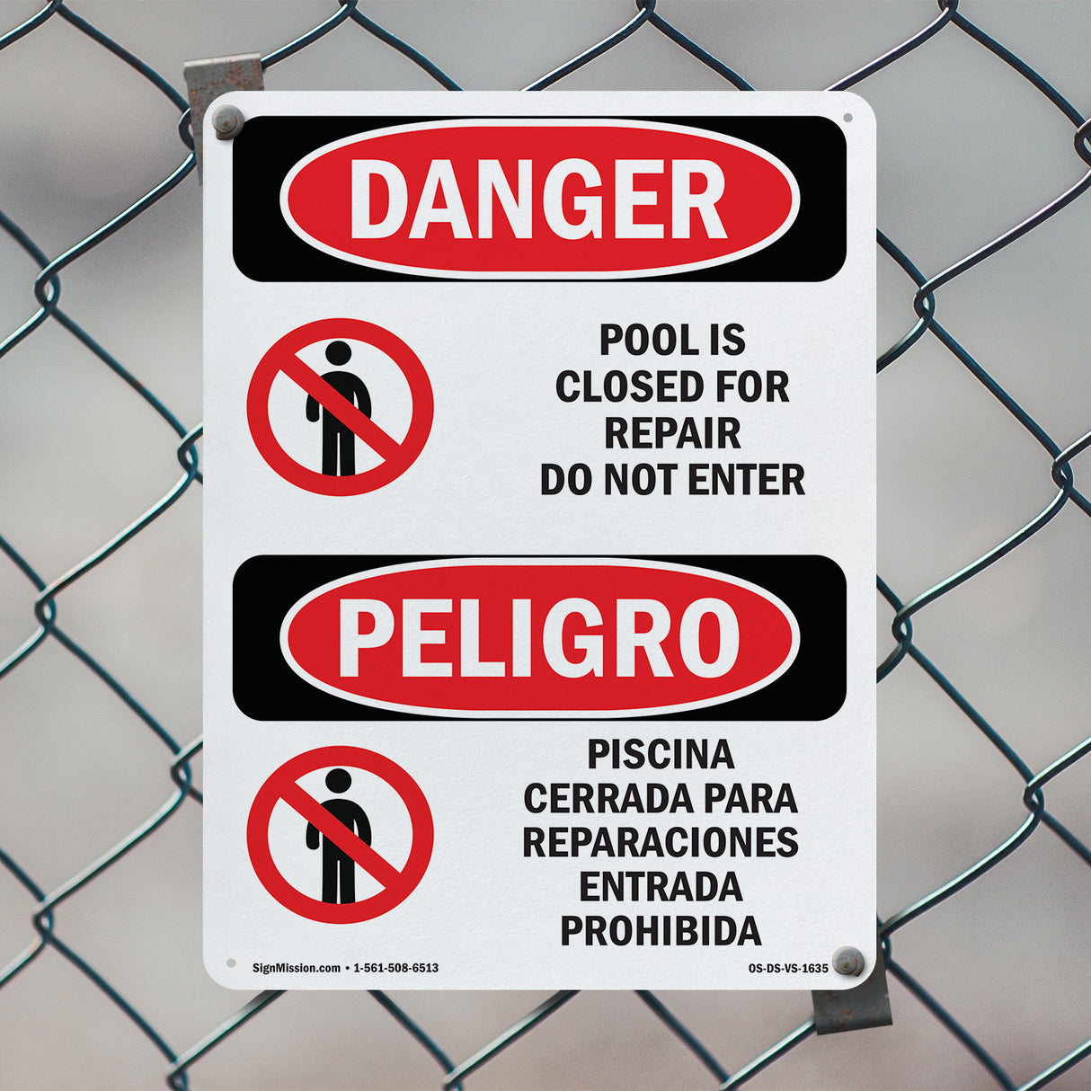 Pool Is Closed For Repair Do Not Enter