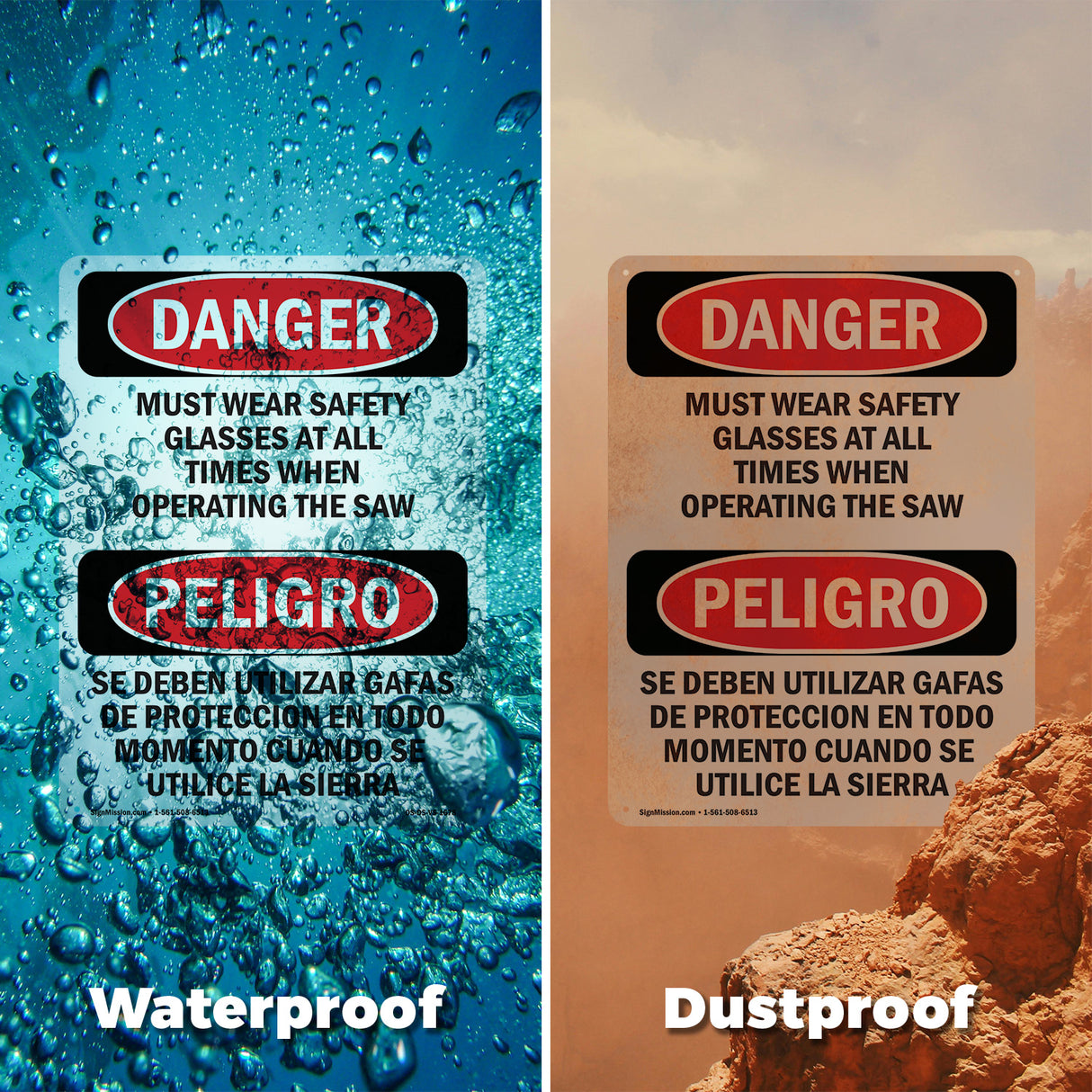 Wear Safety Glasses When Operating