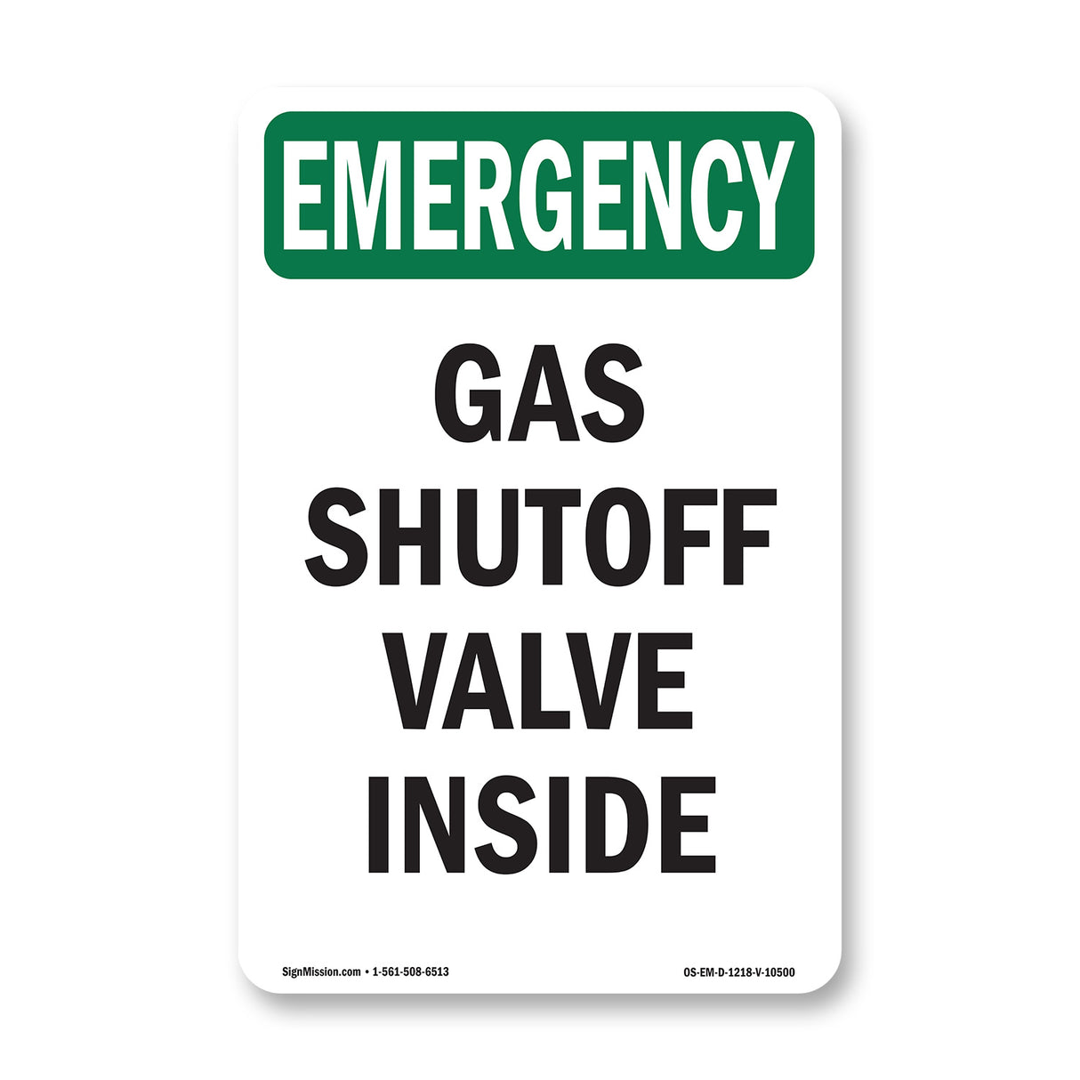 Gas Shutoff Valve Inside