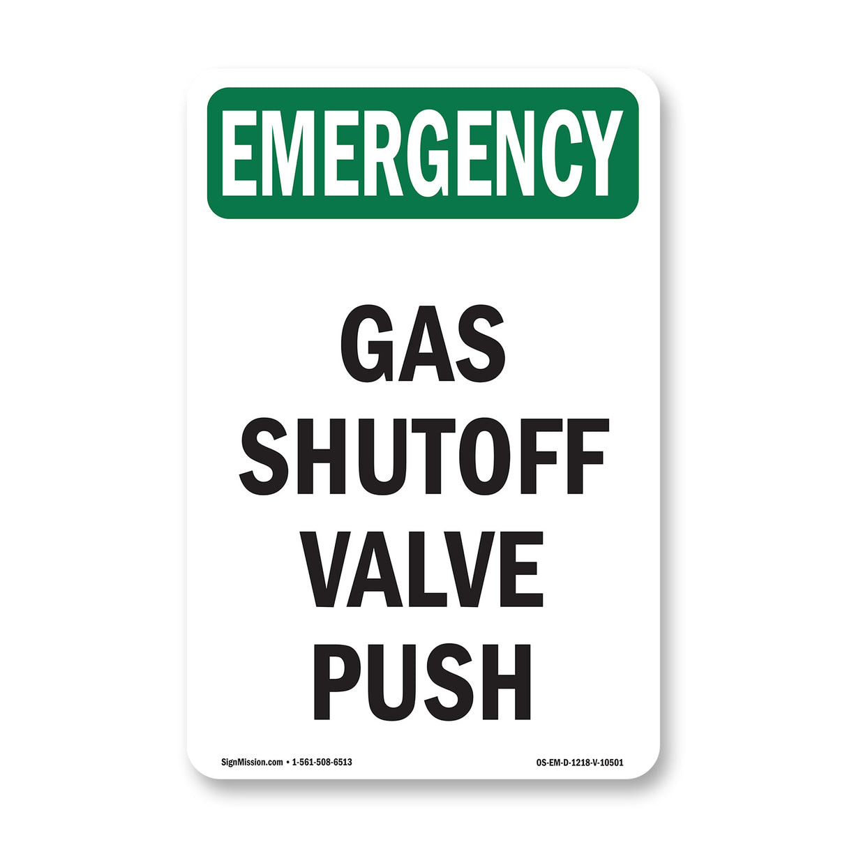 Gas Shutoff Valve Push
