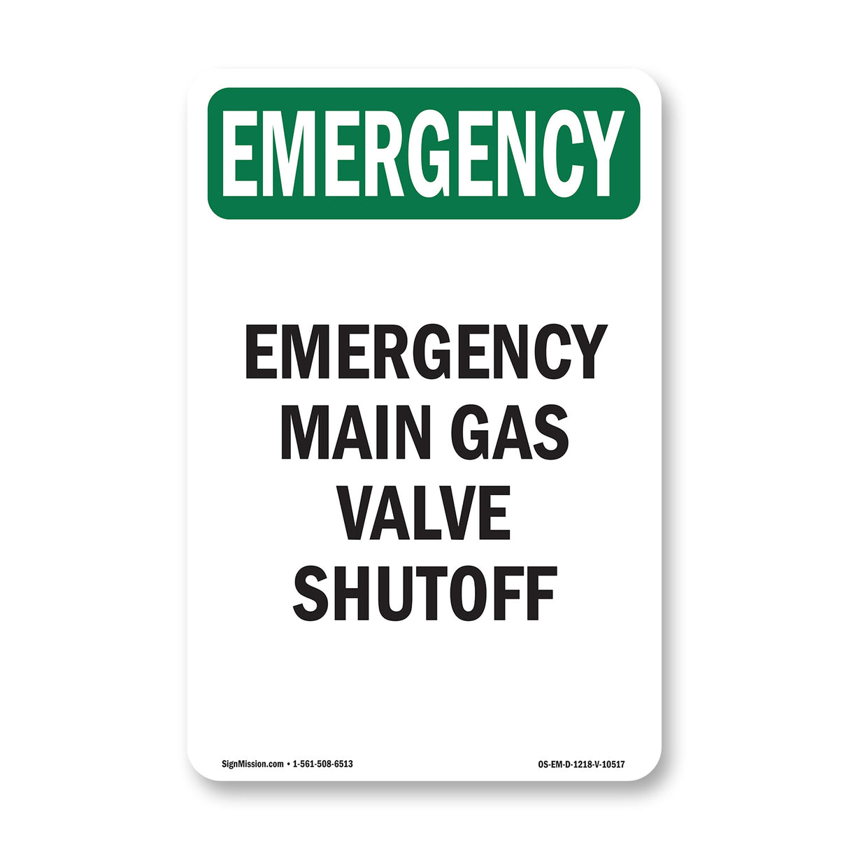 Main Gas Valve Shutoff