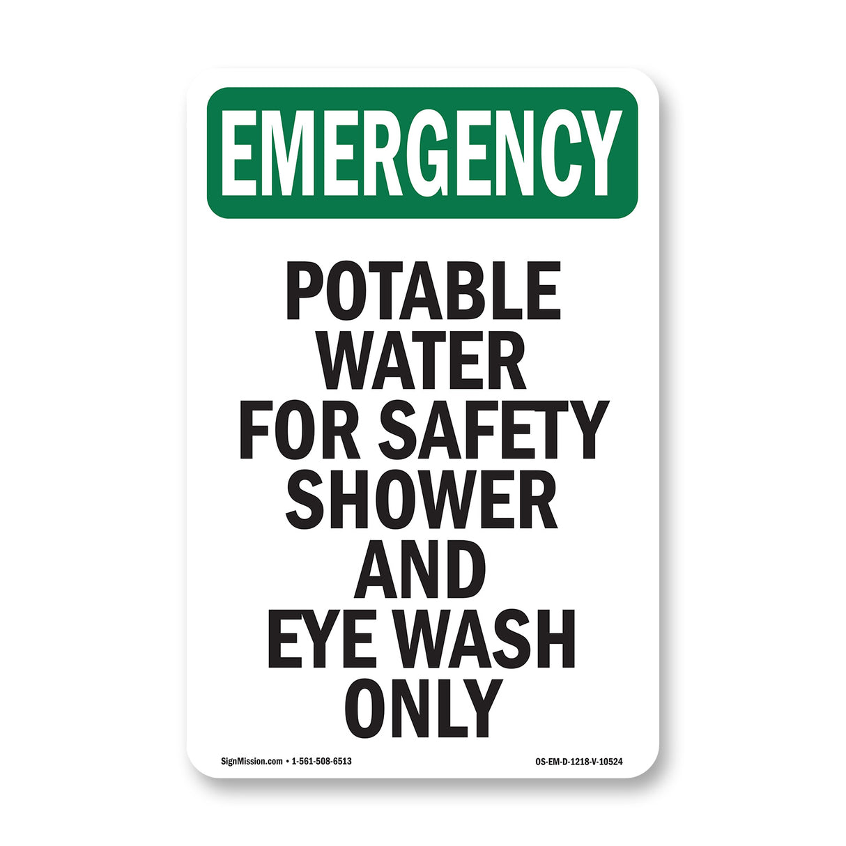 Potable Water For Safety Shower And Eye