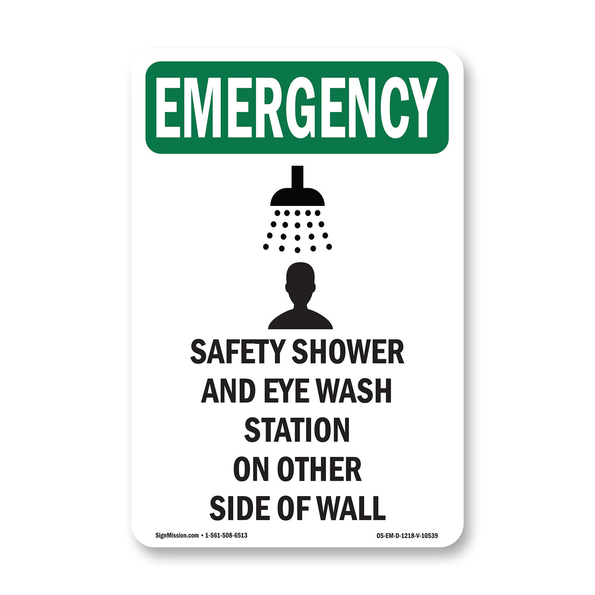 Safety Shower And Eye Wash Station With Symbol