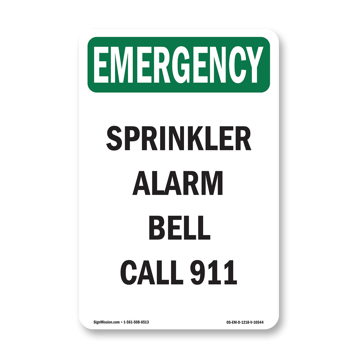 Sprinkler Alarm Bell Call 911