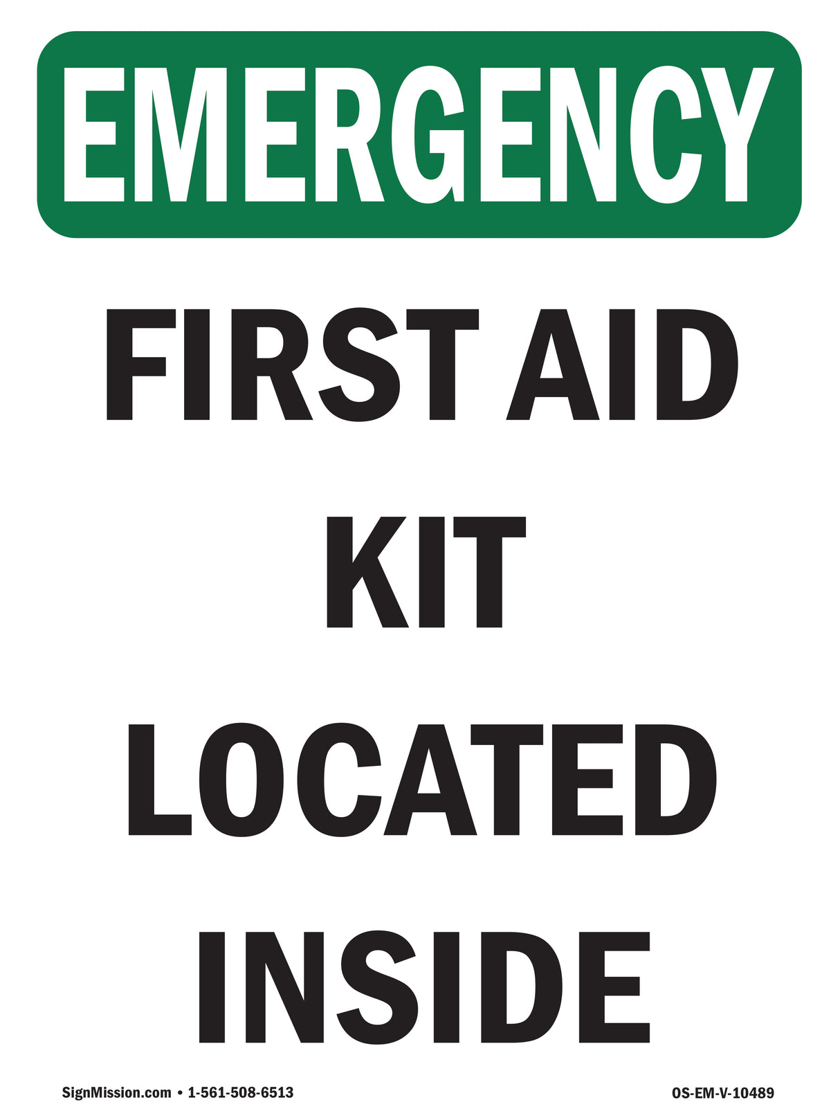 First Aid Kit Located Inside