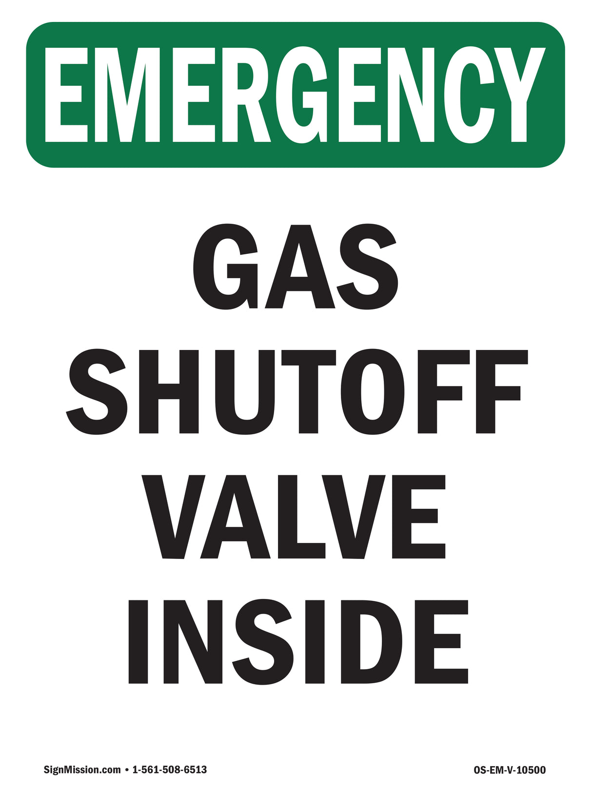 Gas Shutoff Valve Inside