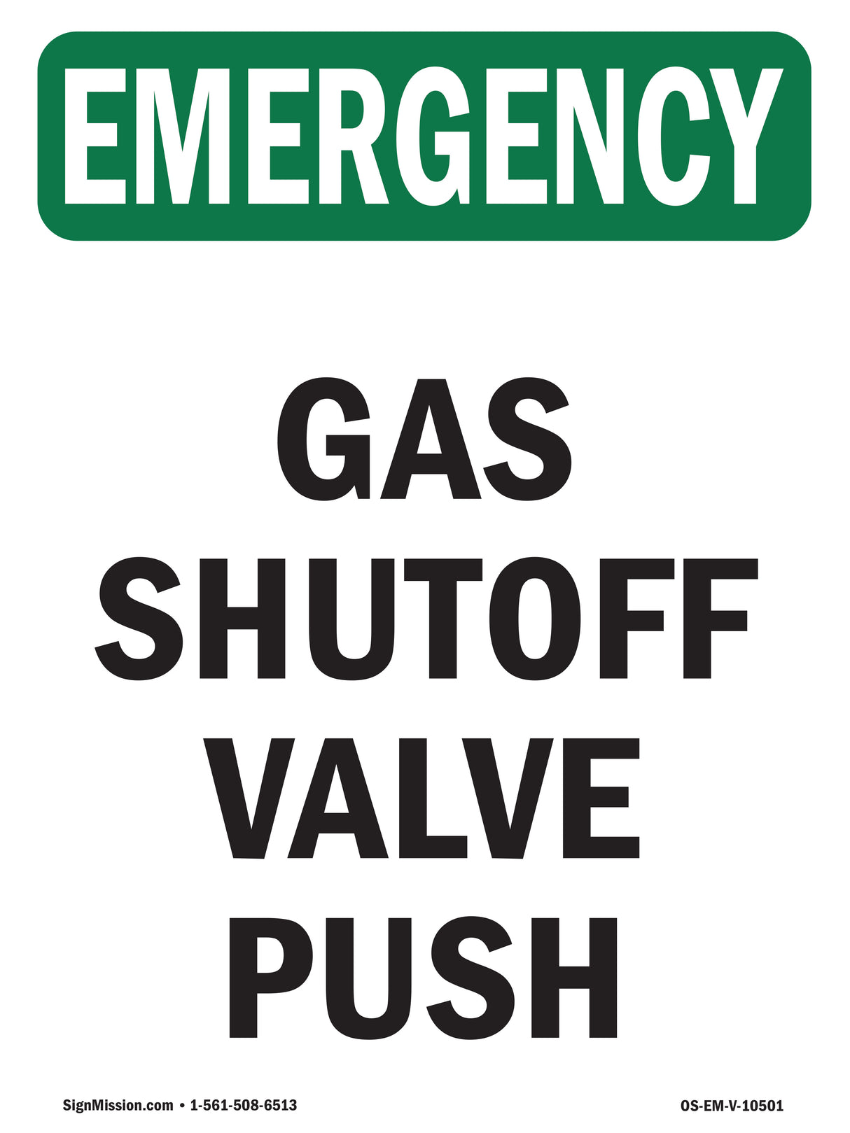 Gas Shutoff Valve Push