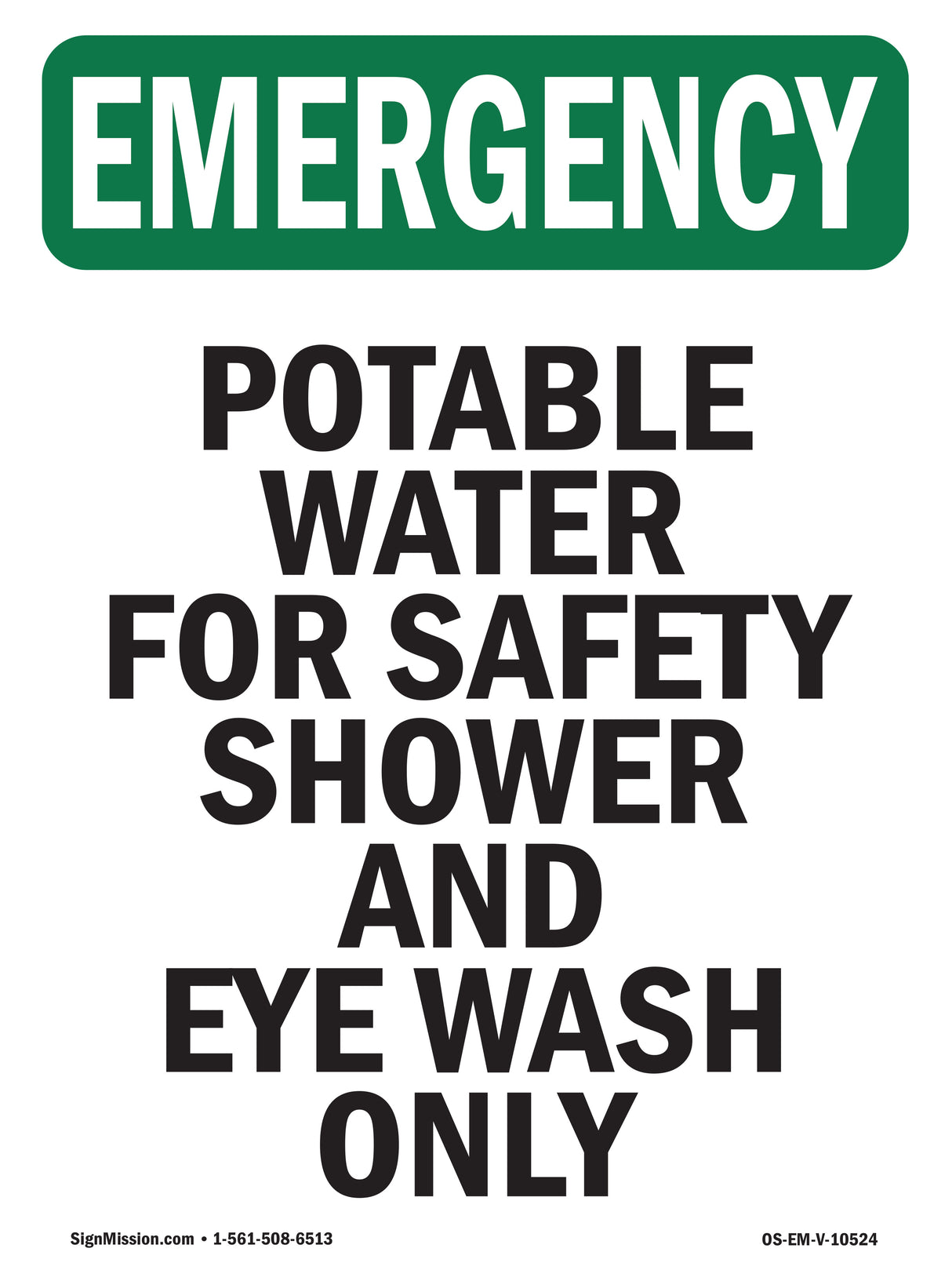 Potable Water For Safety Shower And Eye