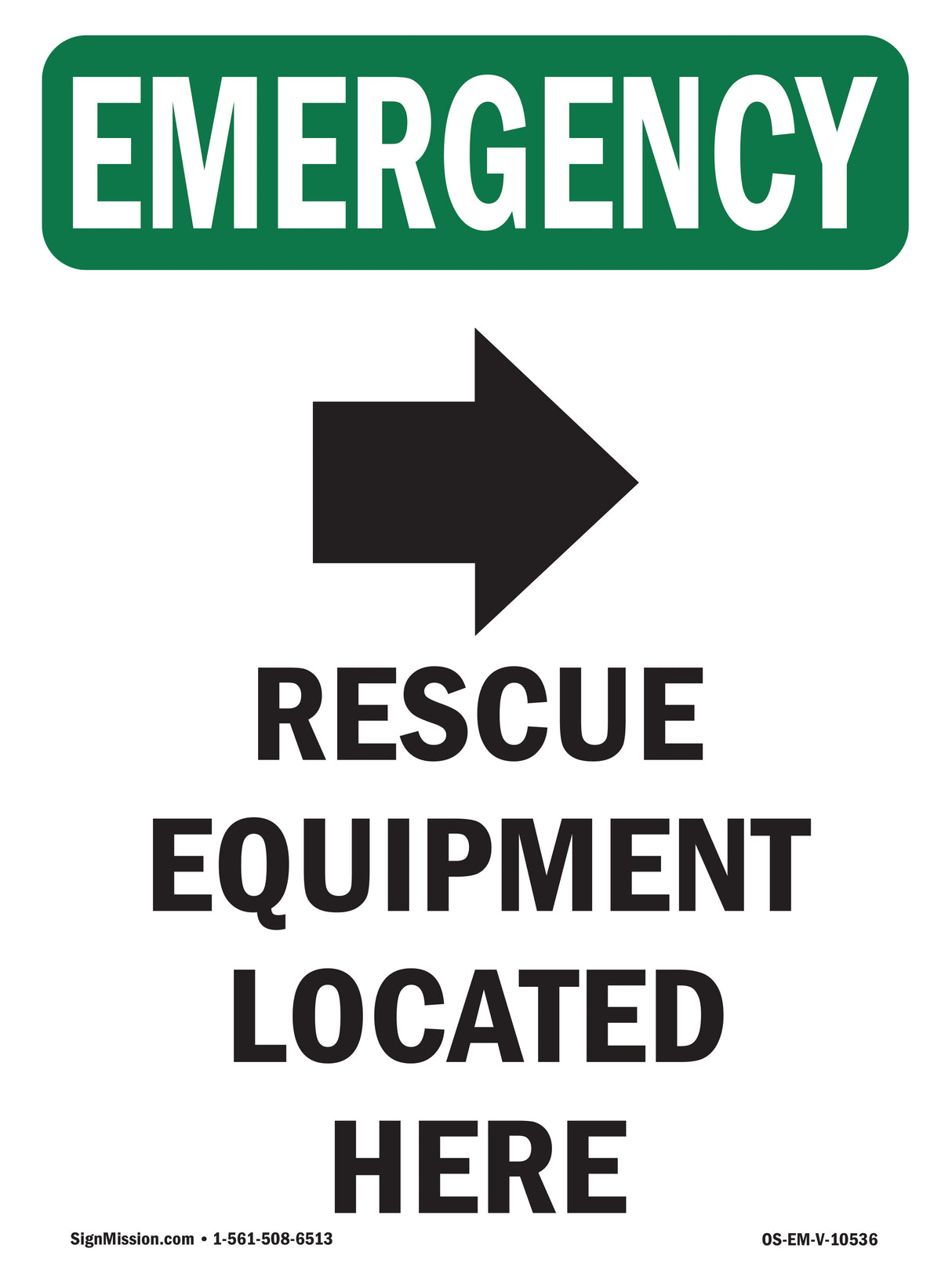 Rescue Equipment Located Here