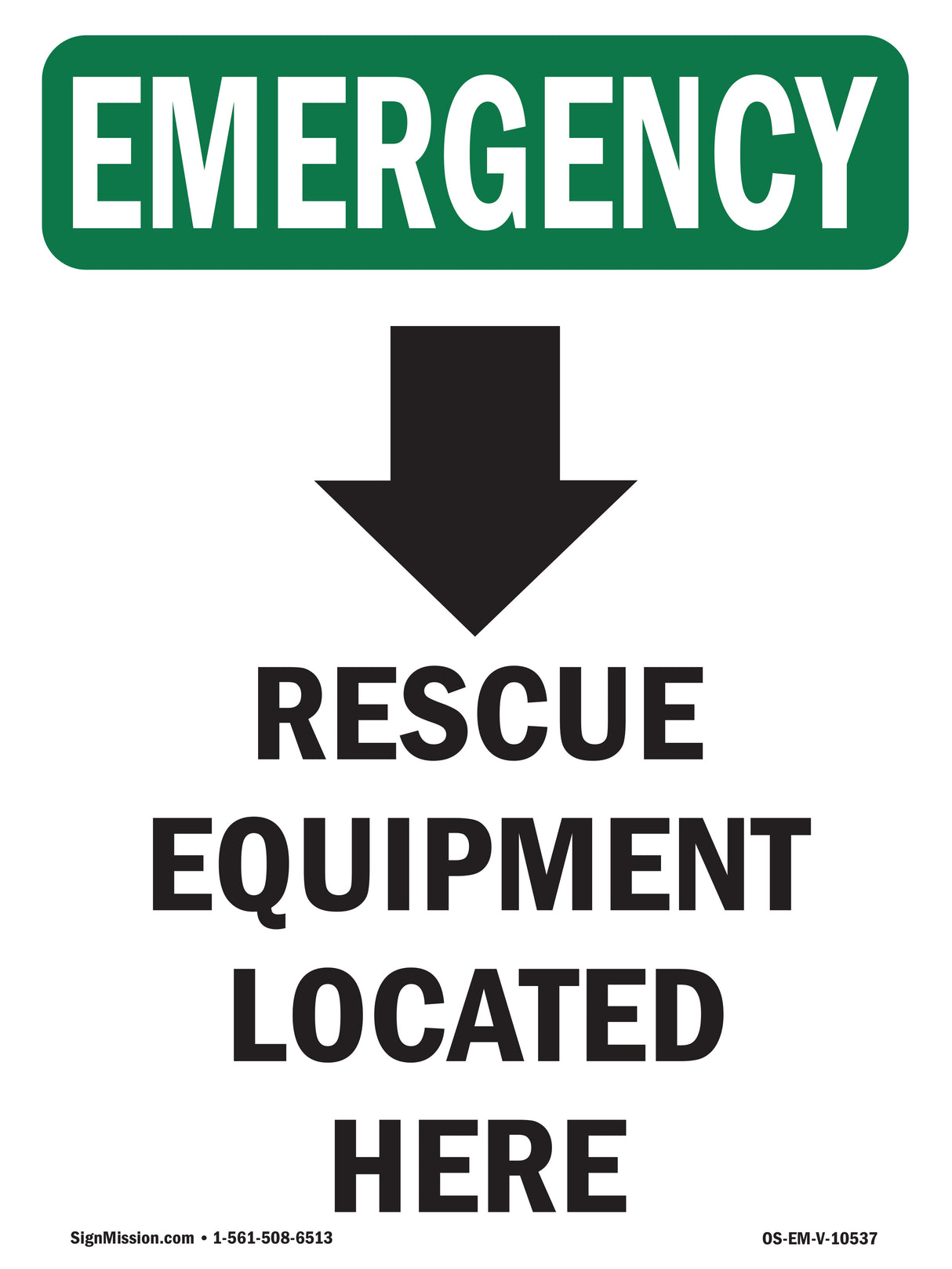 Rescue Equipment Located Here