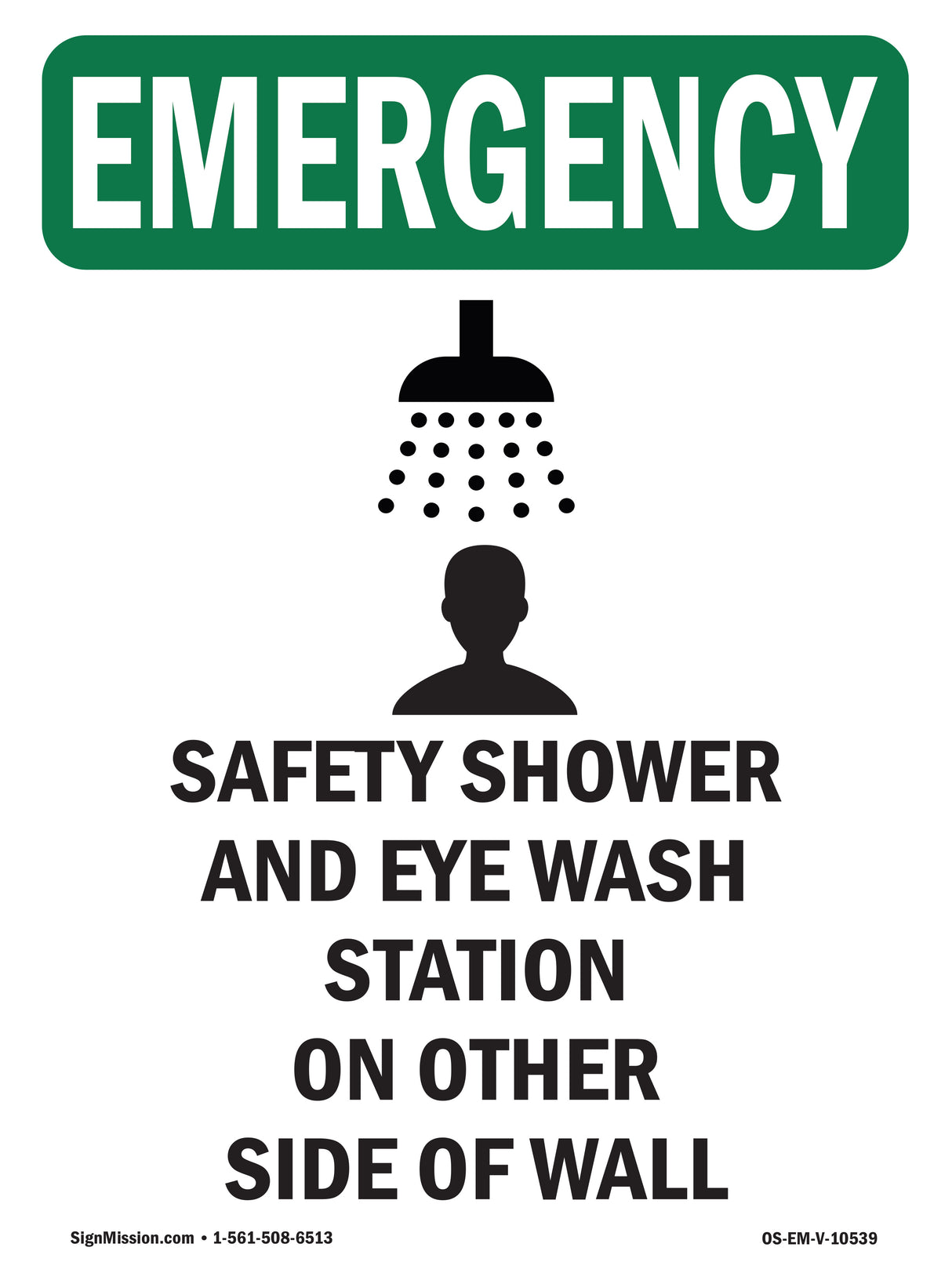 Safety Shower And Eye Wash Station With Symbol
