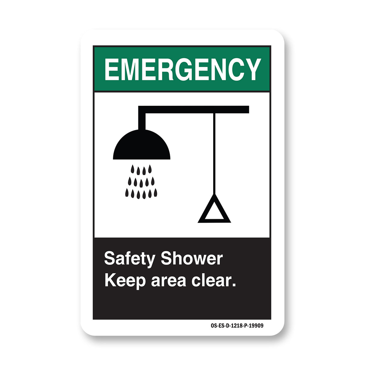 Safety Shower Keep Area Clear