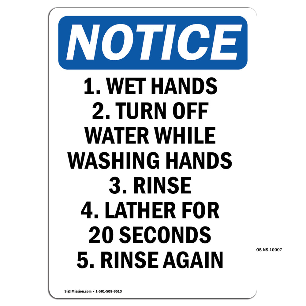 1. Wet Hands 2. Turn Off Water