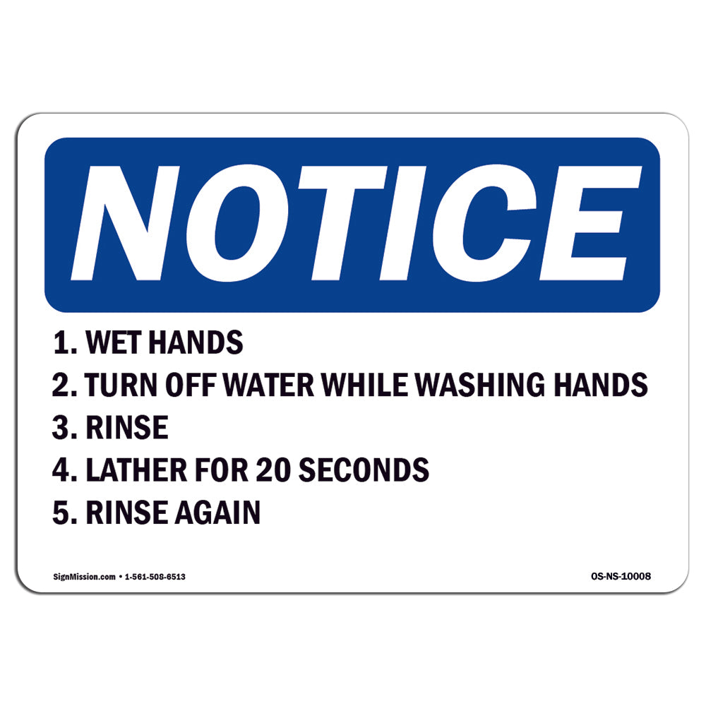 1. Wet Hands 2. Turn Off Water