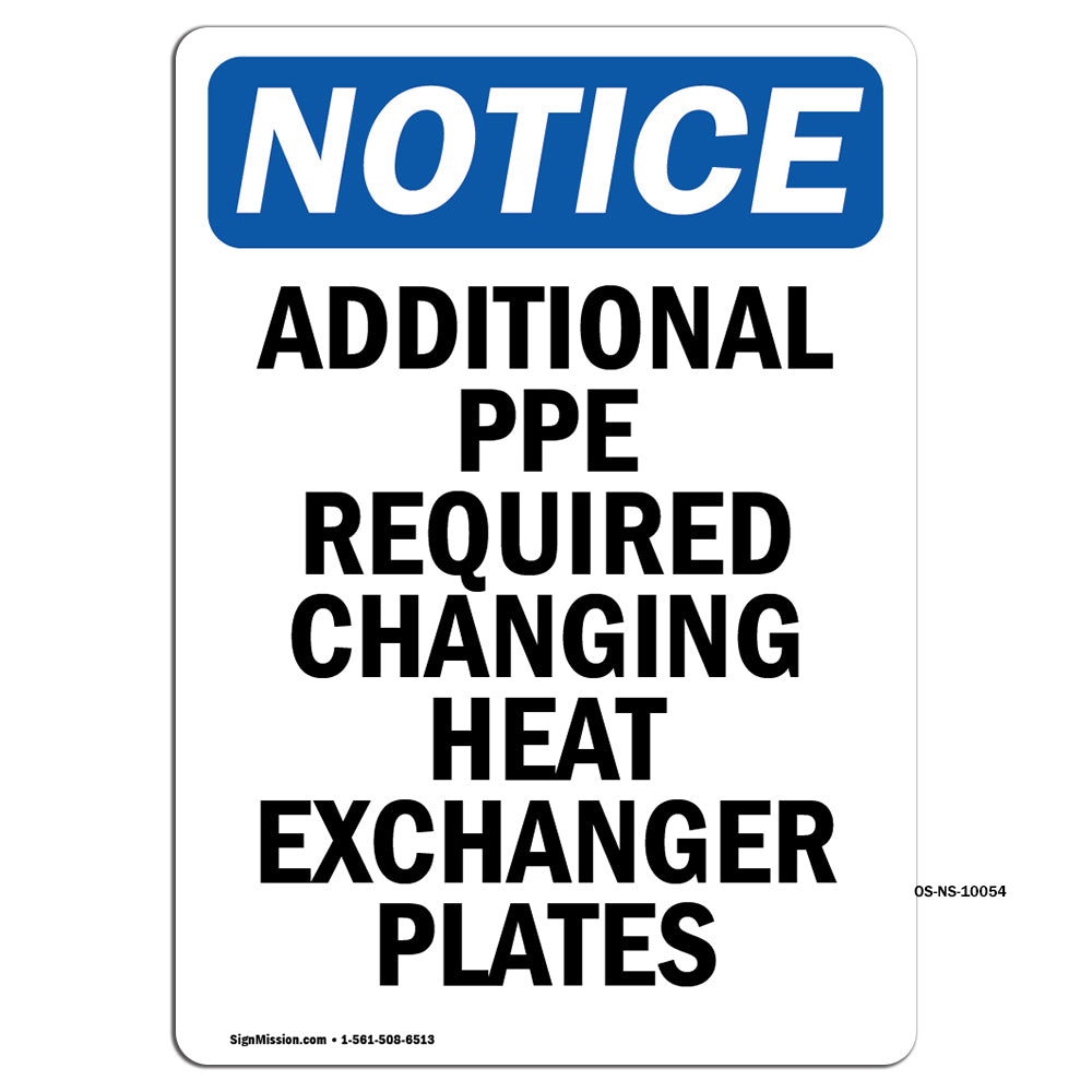 Additional PPE Required Changing Heat Exchanger