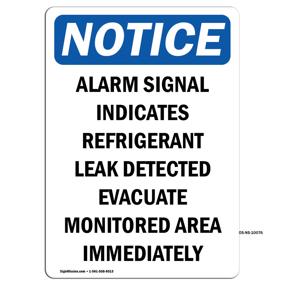 Alarm Signal Indicates Refrigerant Leak