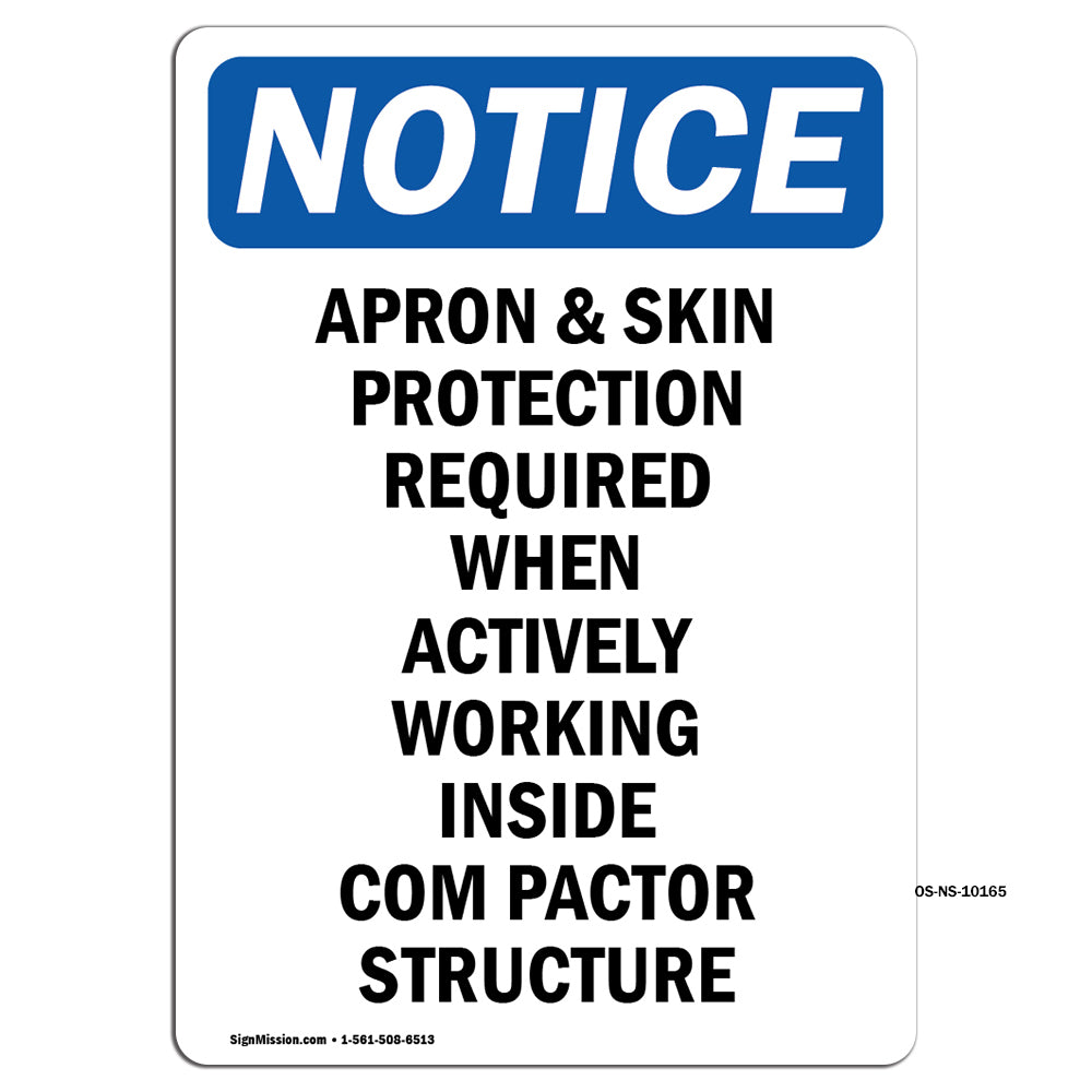 Apron & Skin Protection Required